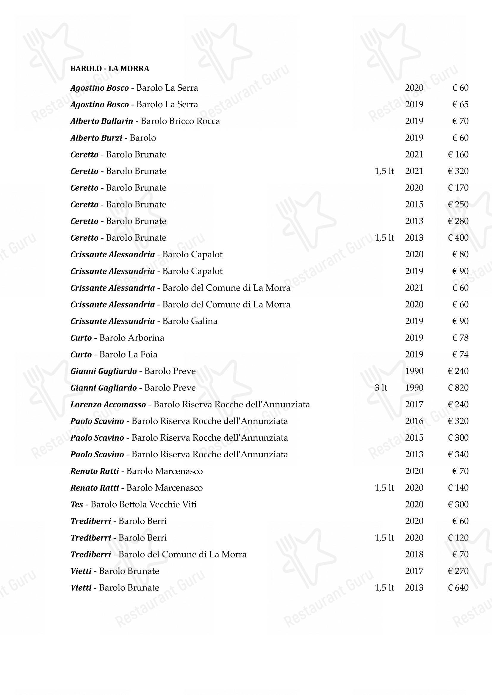 菜单 per La Piola ristorante