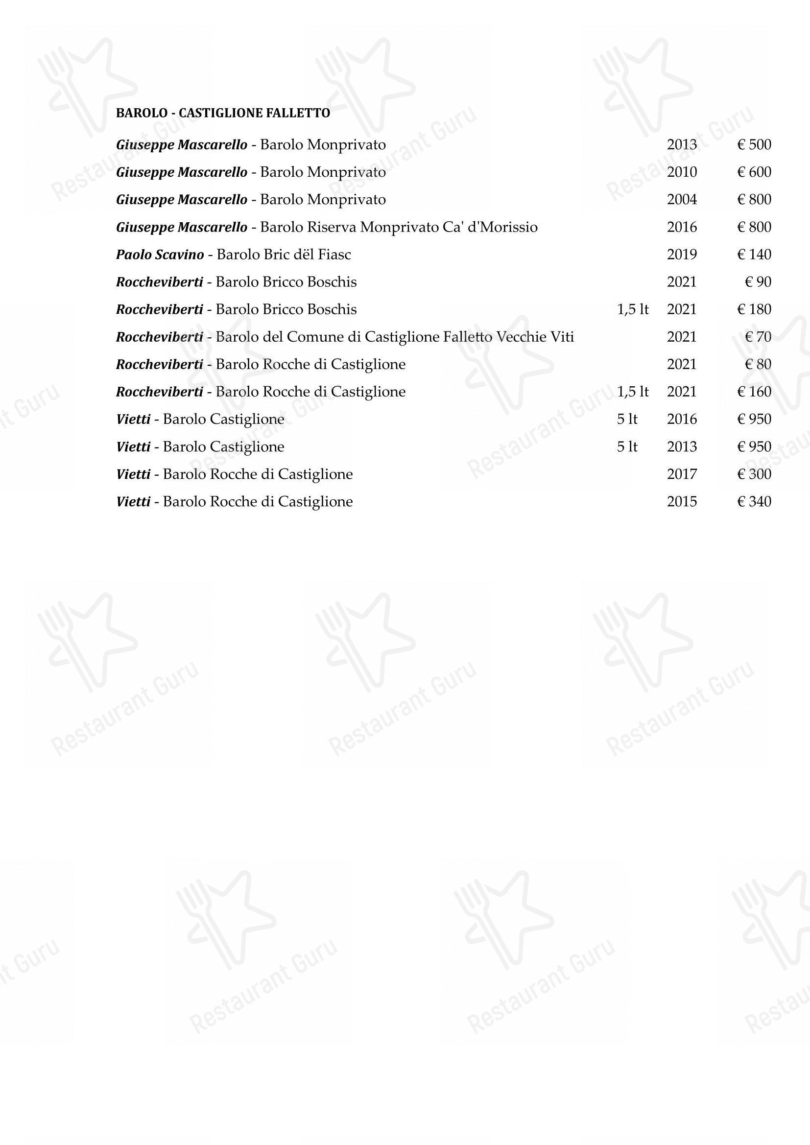 La Piola in Alba - 菜单