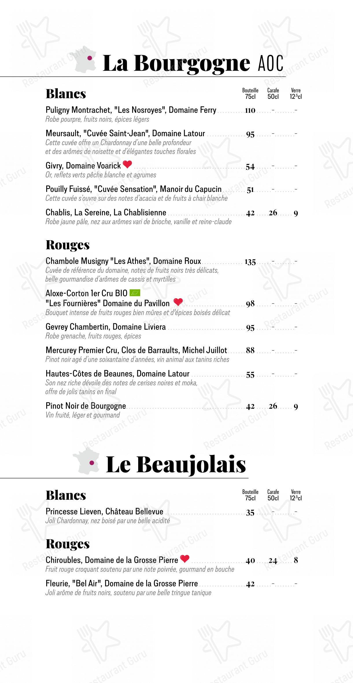 Restaurant La Tablée dans Chamonix-Mont-Blanc - Menu