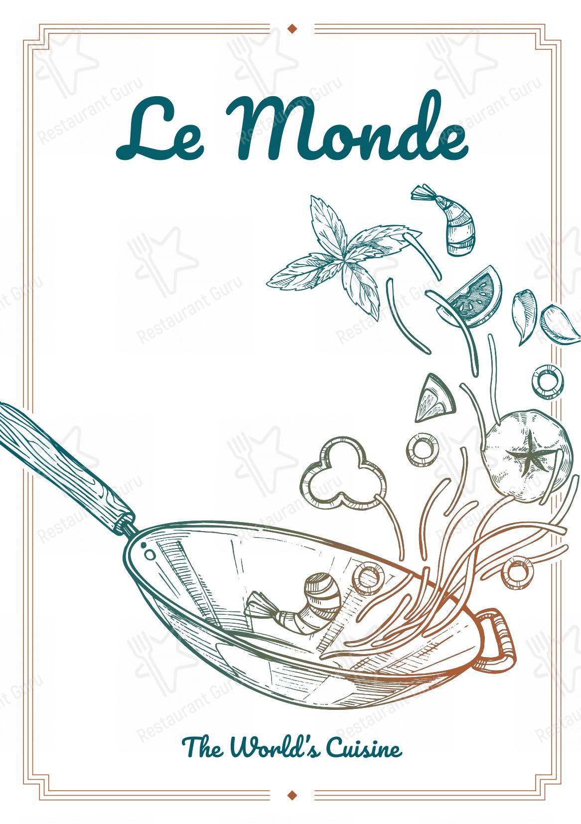 Menu di Le Monde - Основное меню
