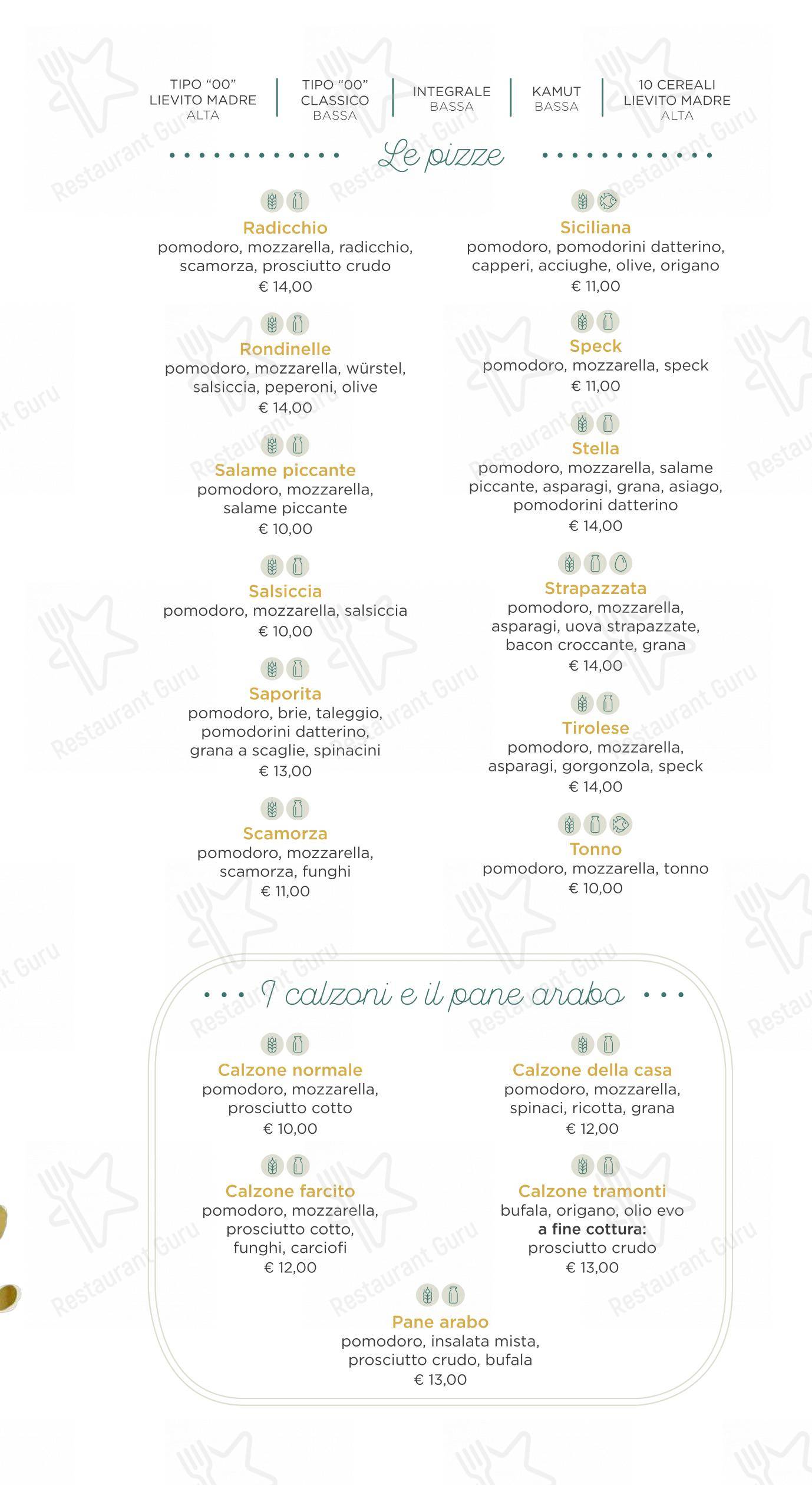 Menu di Le Rondinelle - Основное меню
