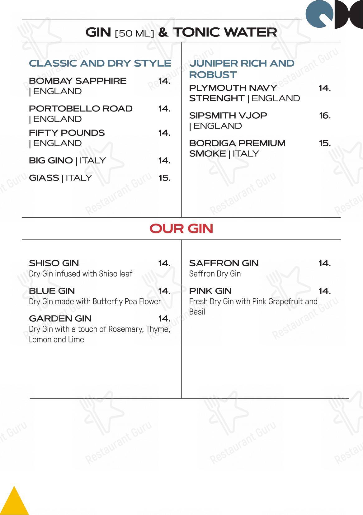 Основное меню per LiQuido Rooftop Bar pub & bar