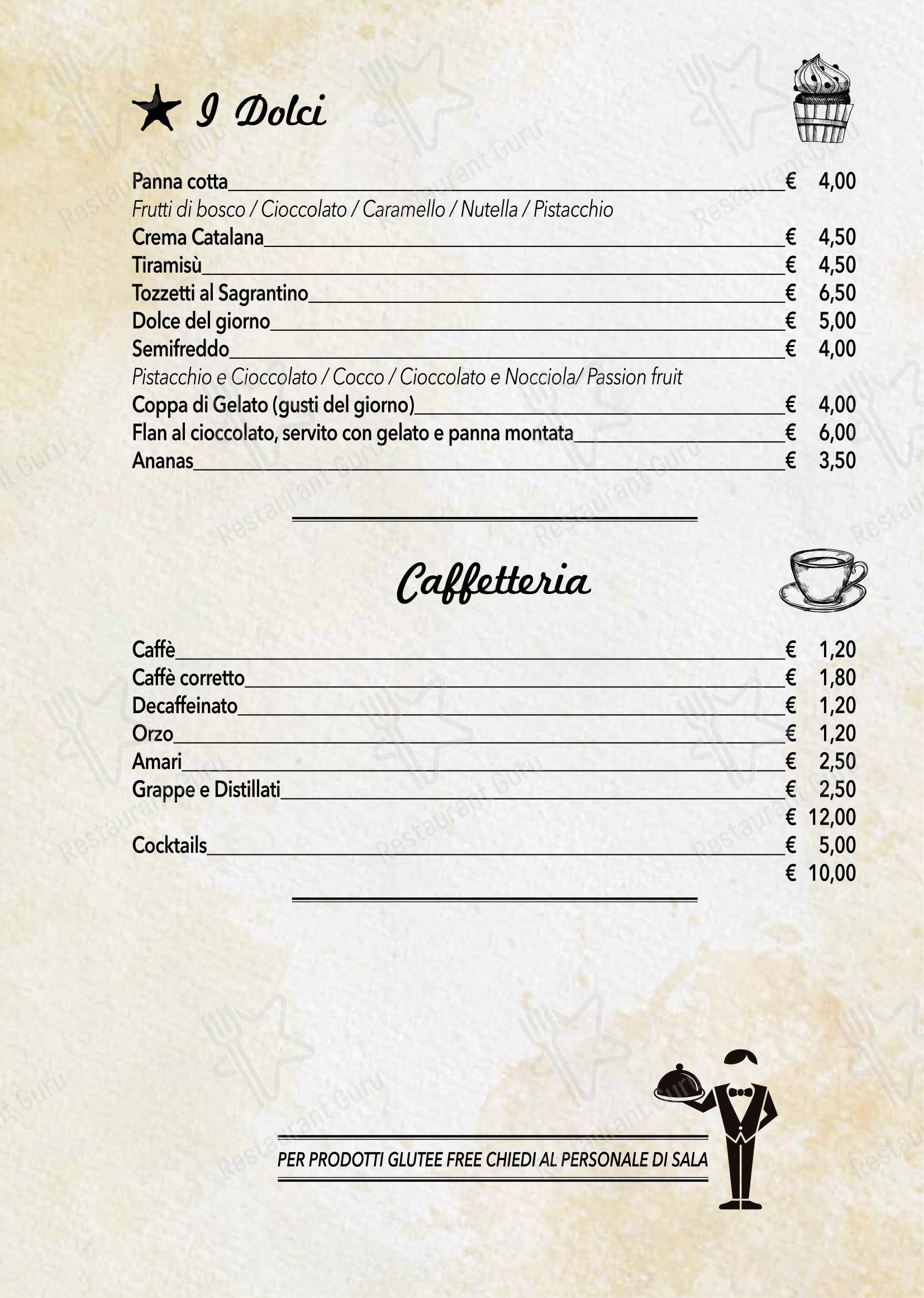 Publito in Trevi - Menu bar