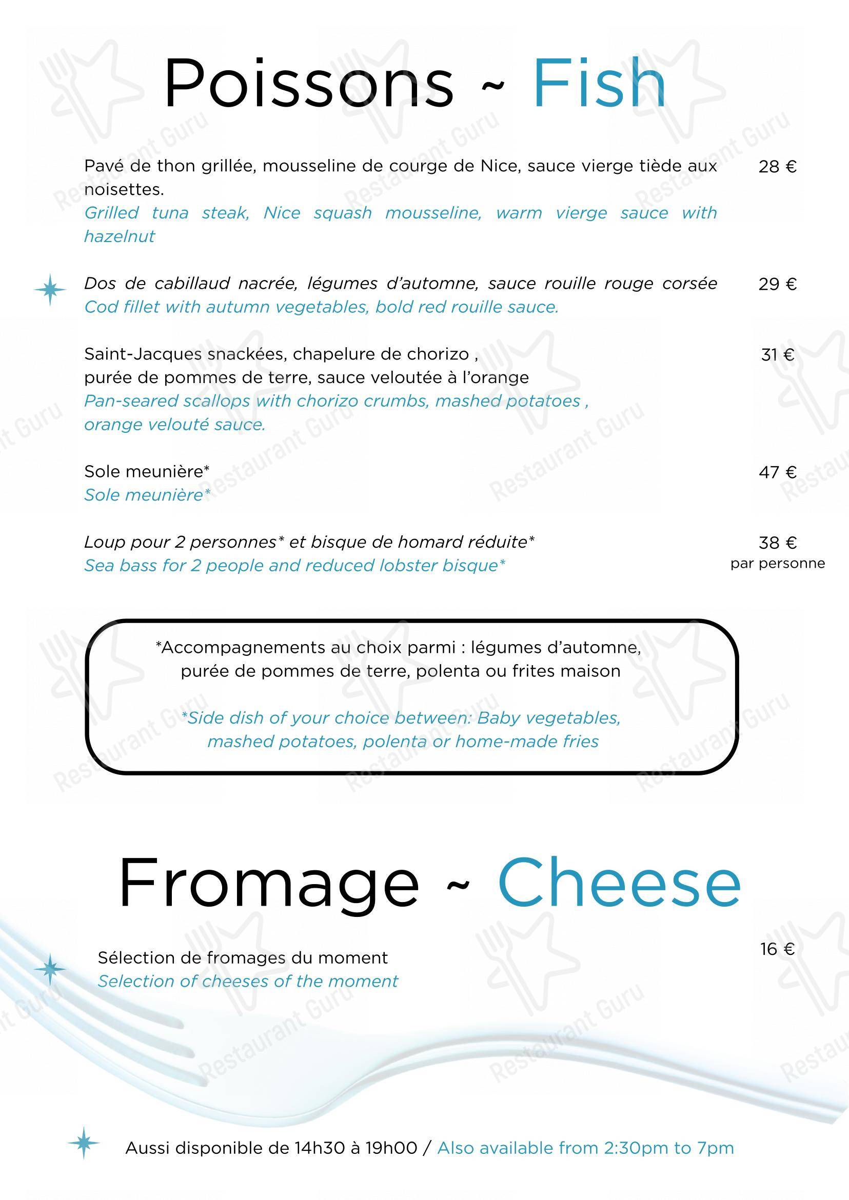 Menu pour Restaurant Le Duc - Nice - Детское
