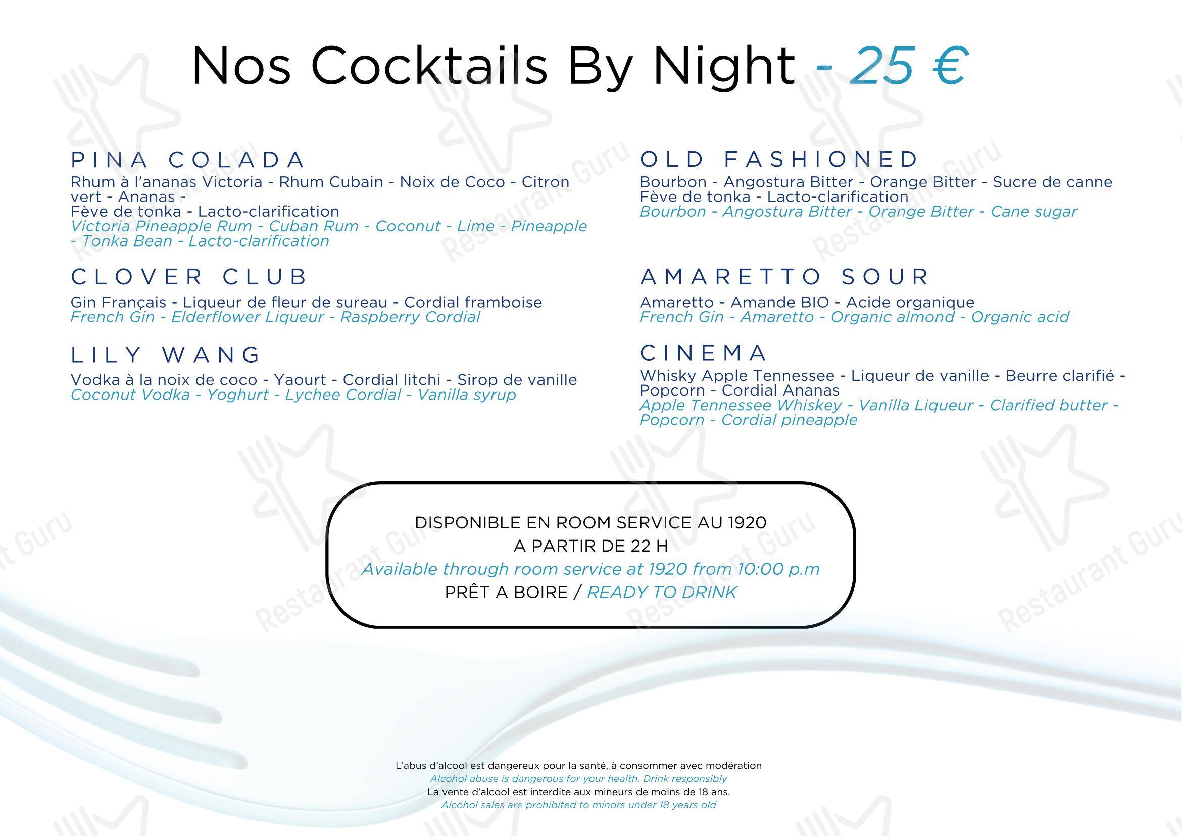 Menu pour Restaurant Le Duc - Nice