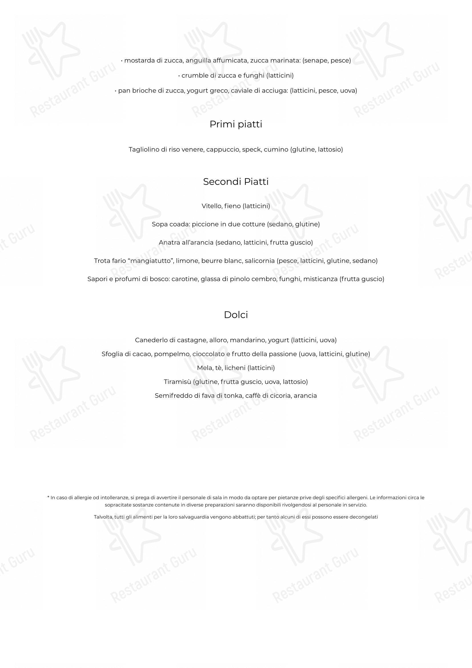 Ristorante Laite in Sappada - Menu