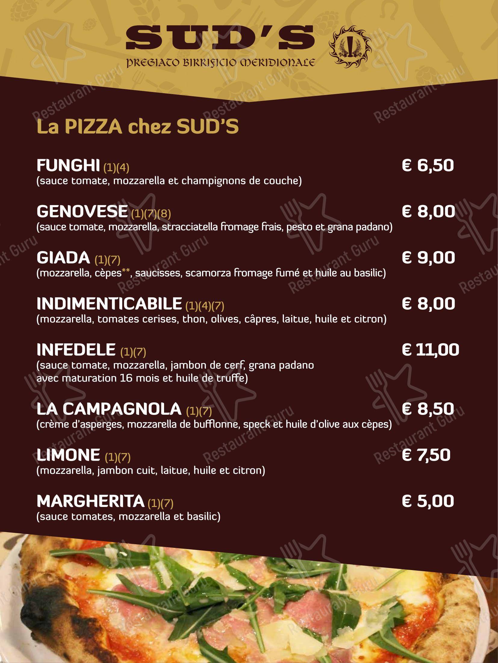Коктейльная карта per Sud's ristorante