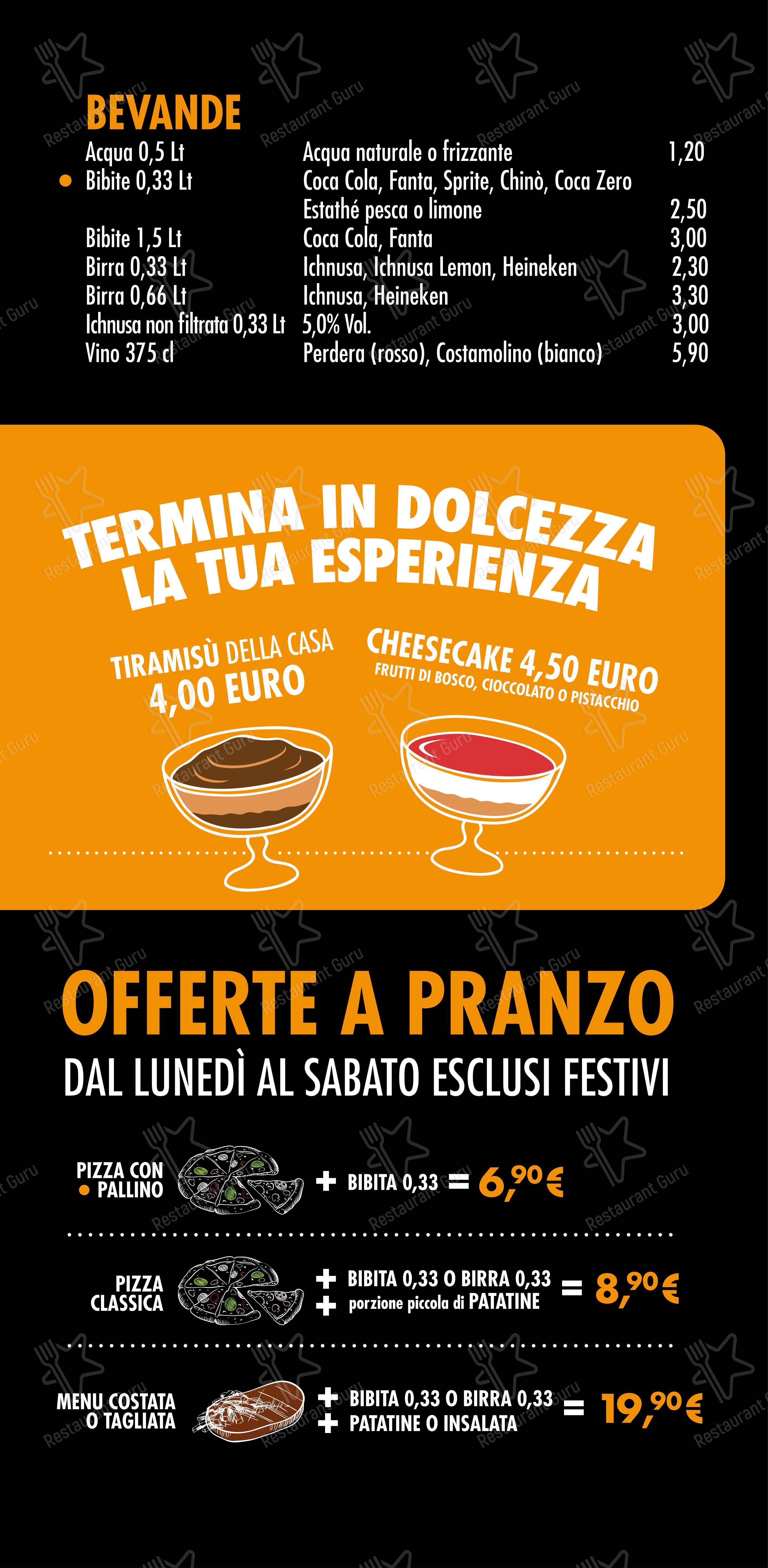 Menu per Su Stampu Pizzeria Assemini ristorante
