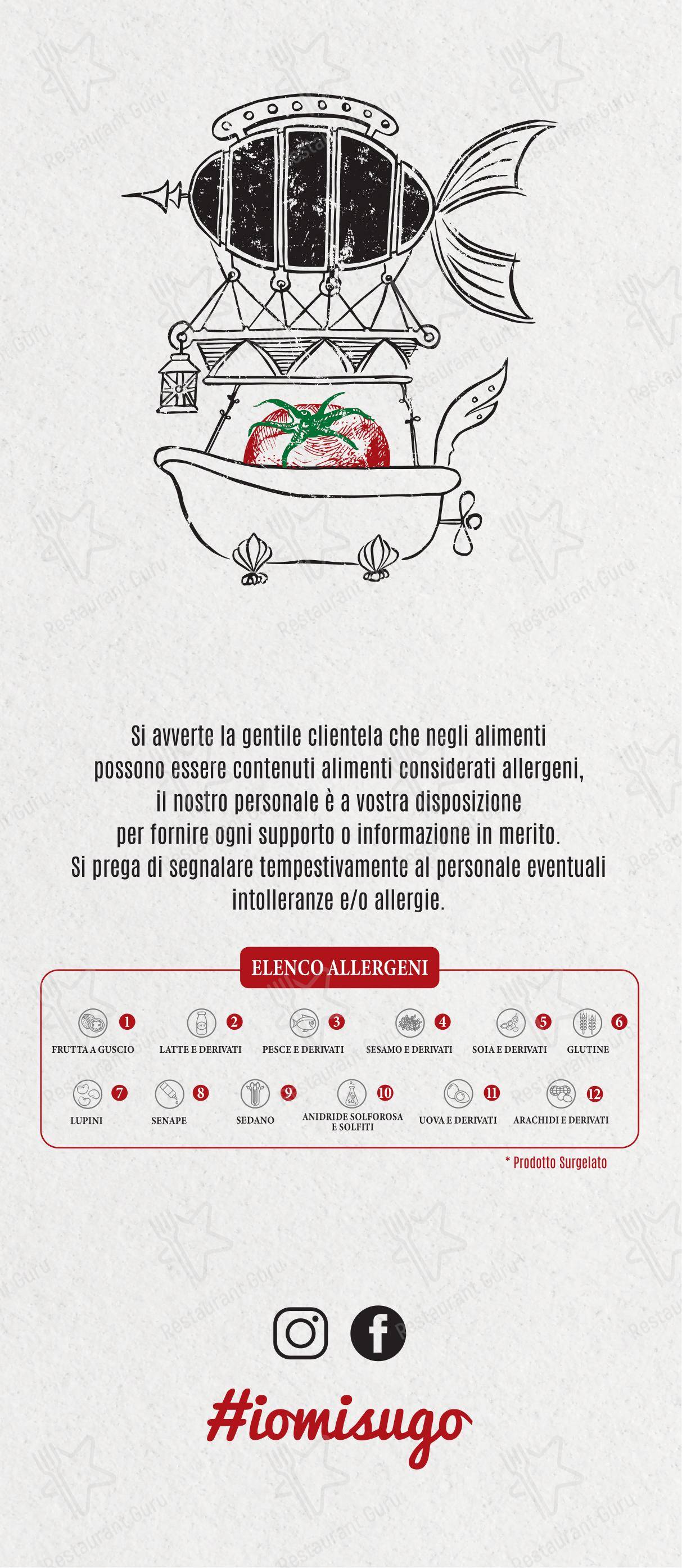Menu di Sugo Trattoria - Menu
