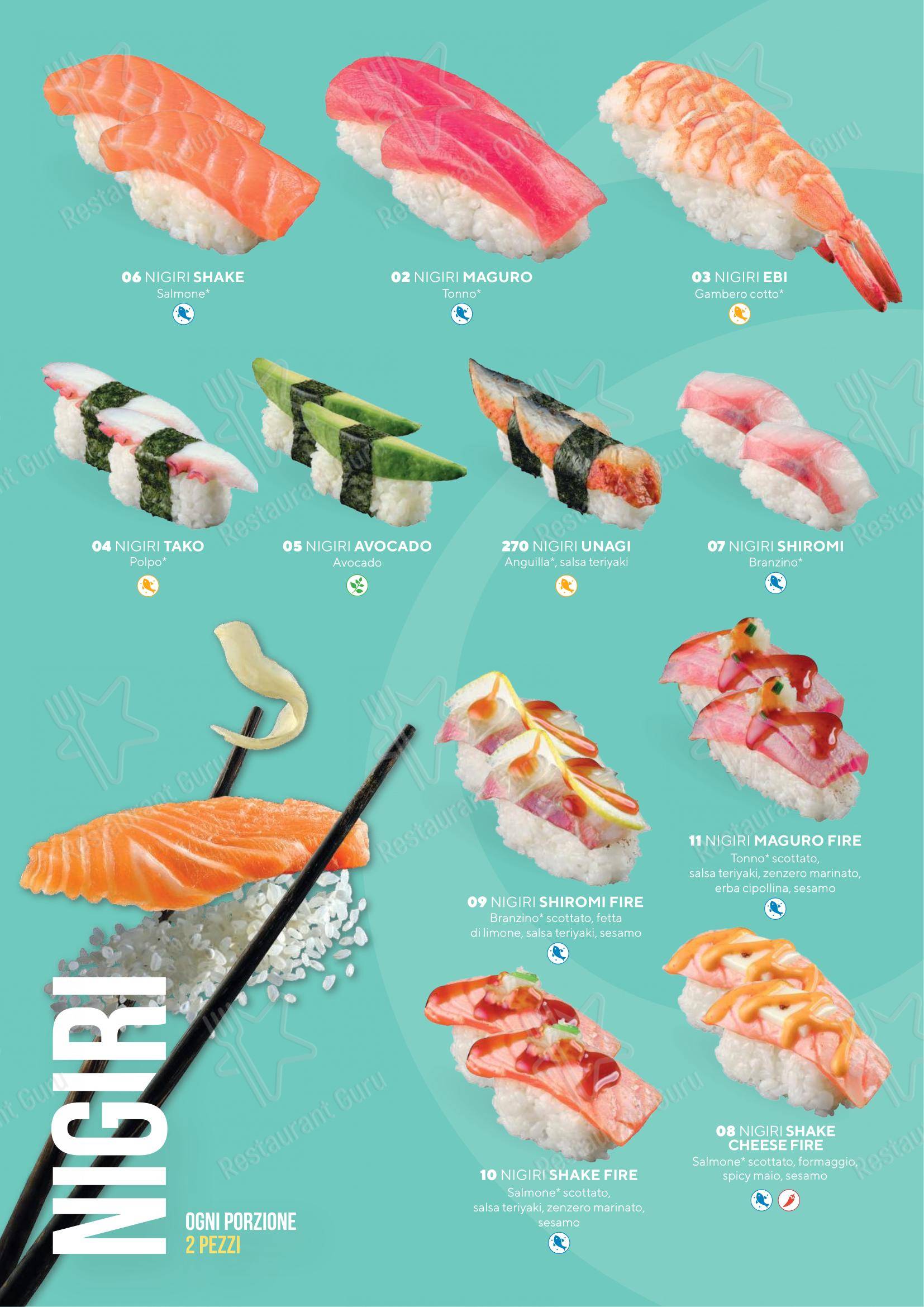 Menu bar per Sushiko Riva del Garda - Blue Garden in Riva del Garda