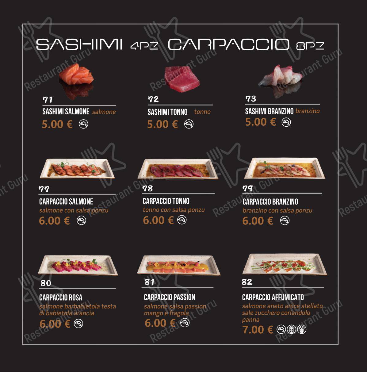 Taro Sushi in Frosinone - Menu