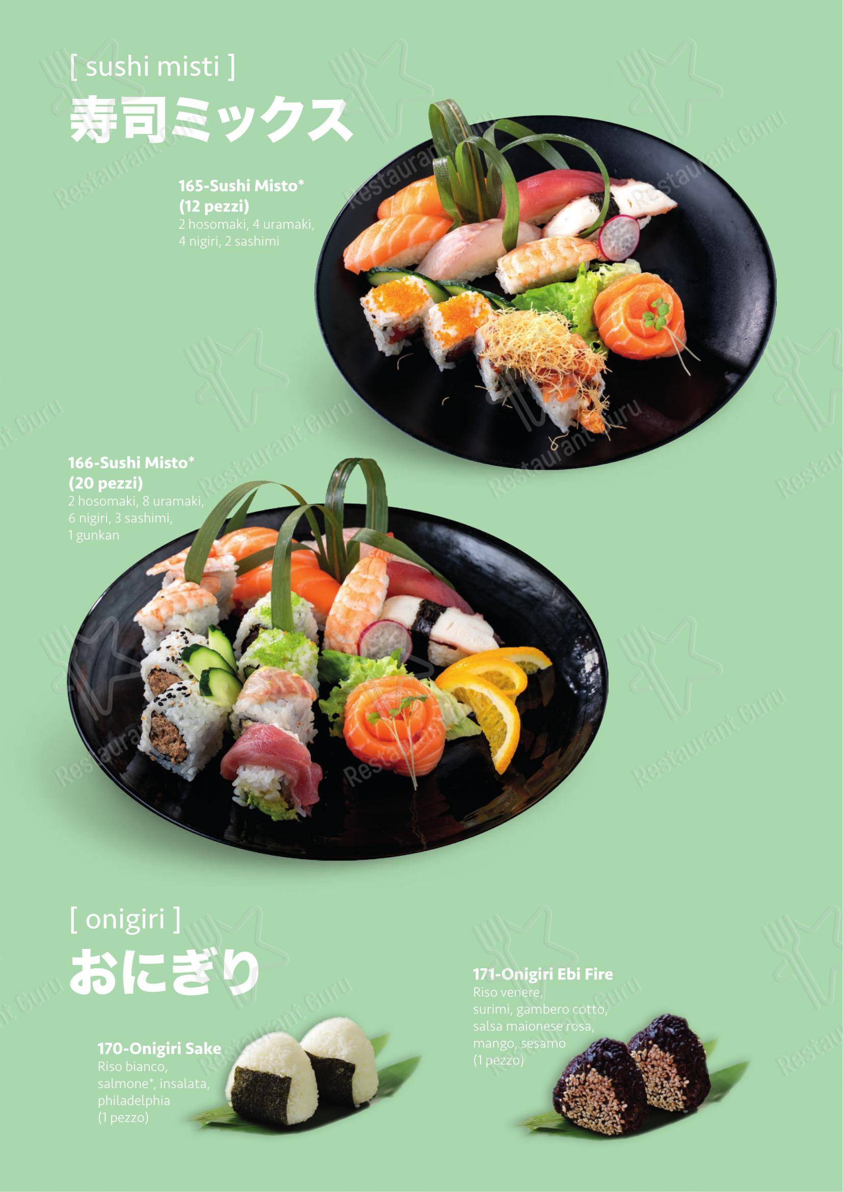 Tenji Ristorante Giapponese in Parma - Menu bar