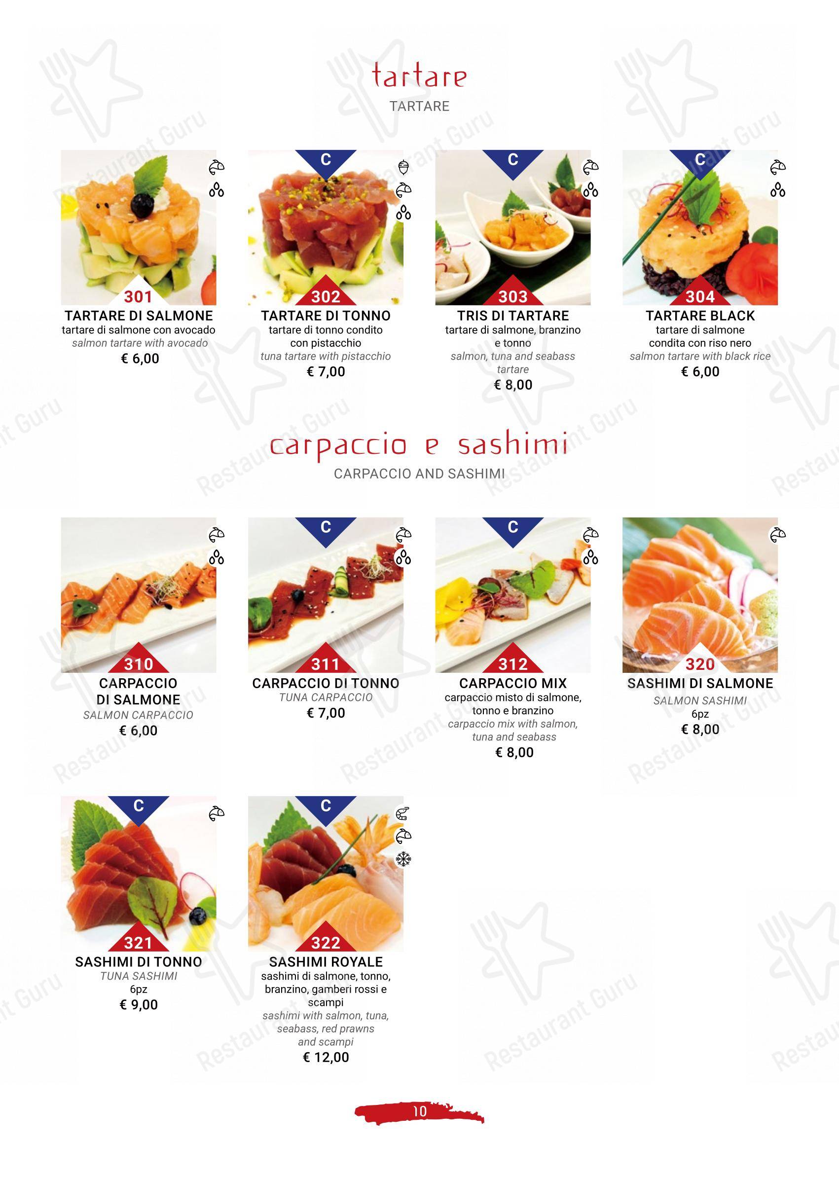Terra d'Oriente in Trieste - Menu