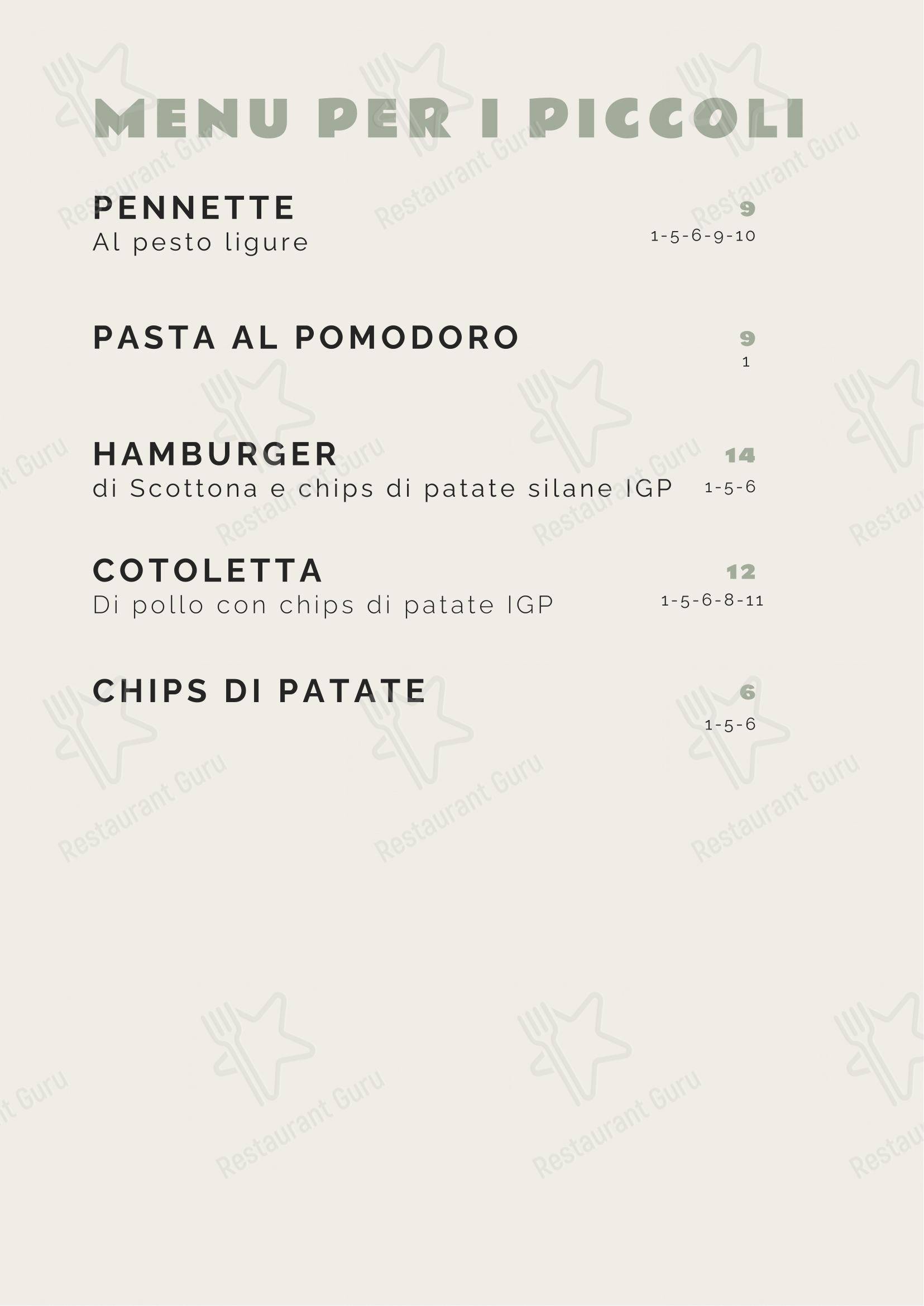 Menu per Tipico 20 ristorante