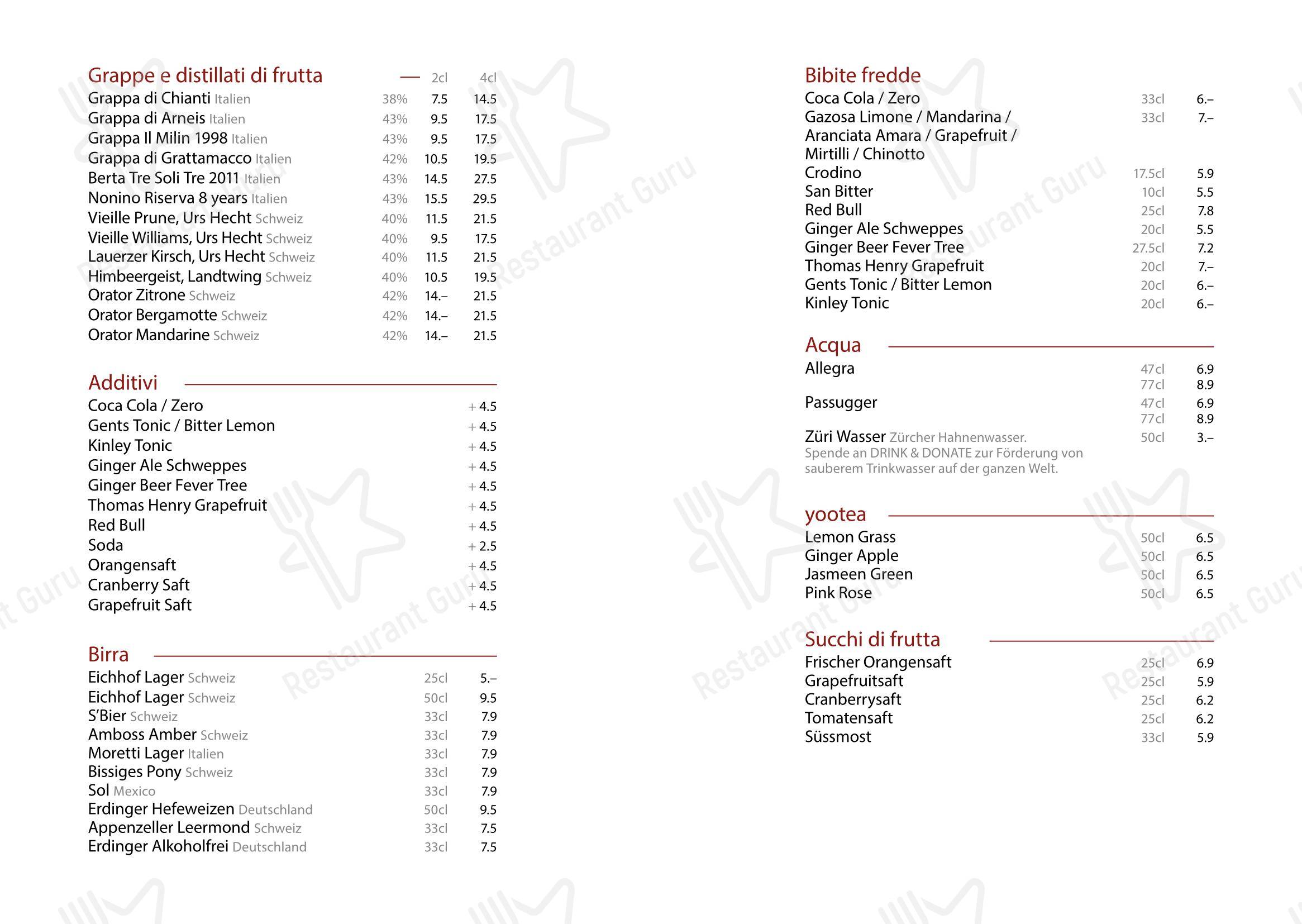 Крафт меню per Totò in Zurigo