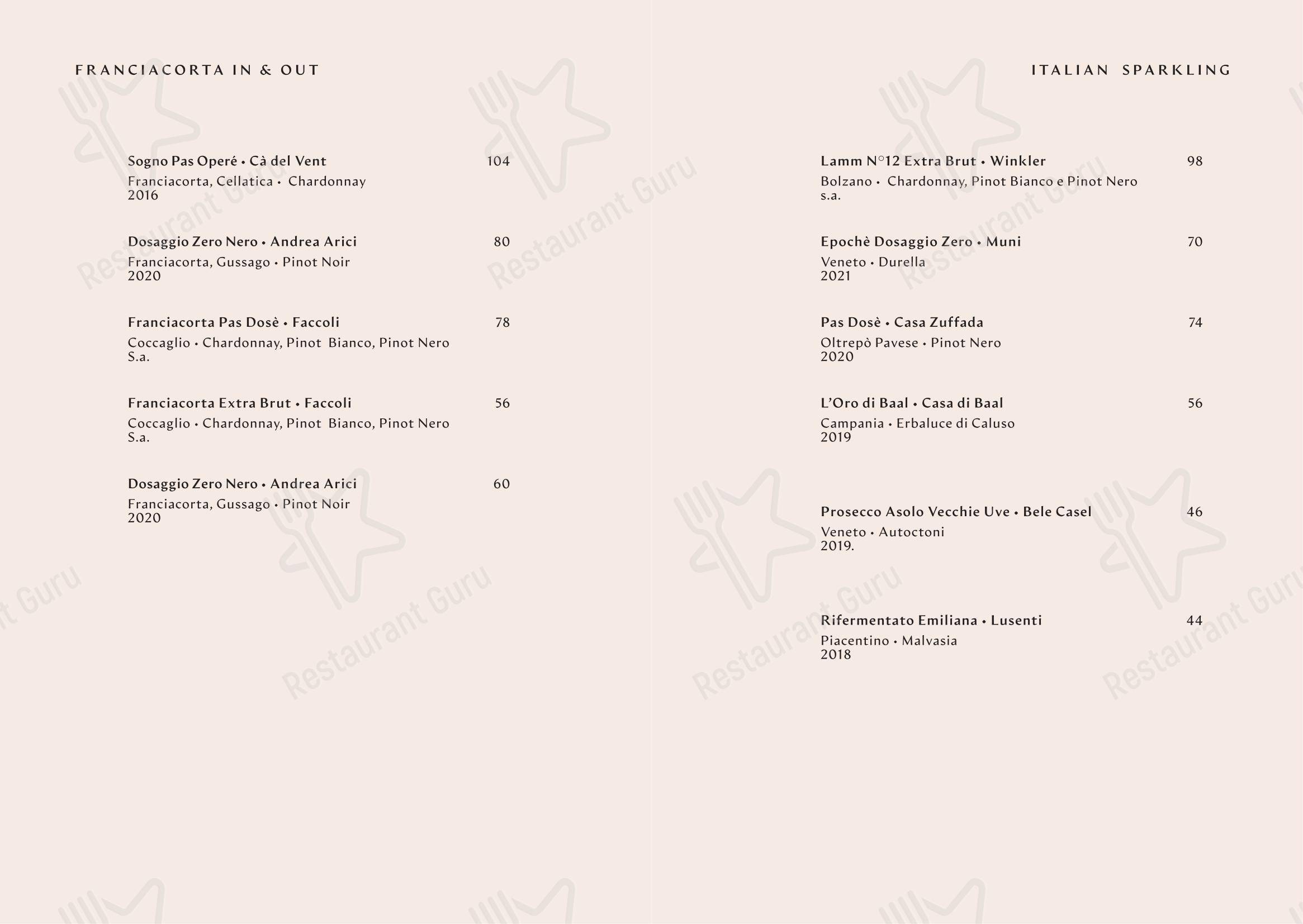 Menu bar per Yapa ristorante