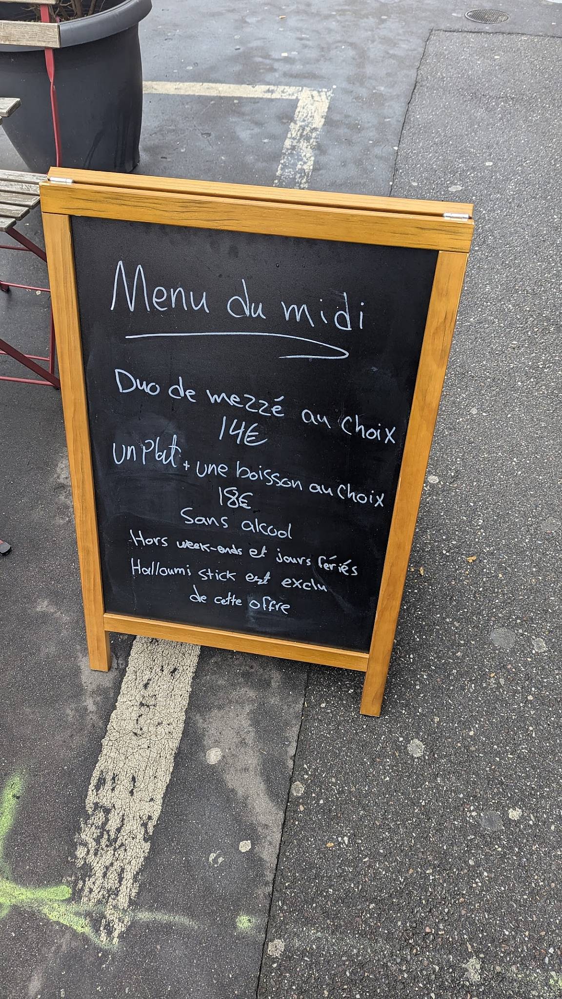 Menu de speebon - La Table Du Levant