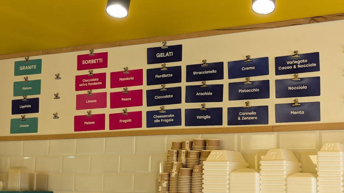 Menu di tichetta - gelato label 