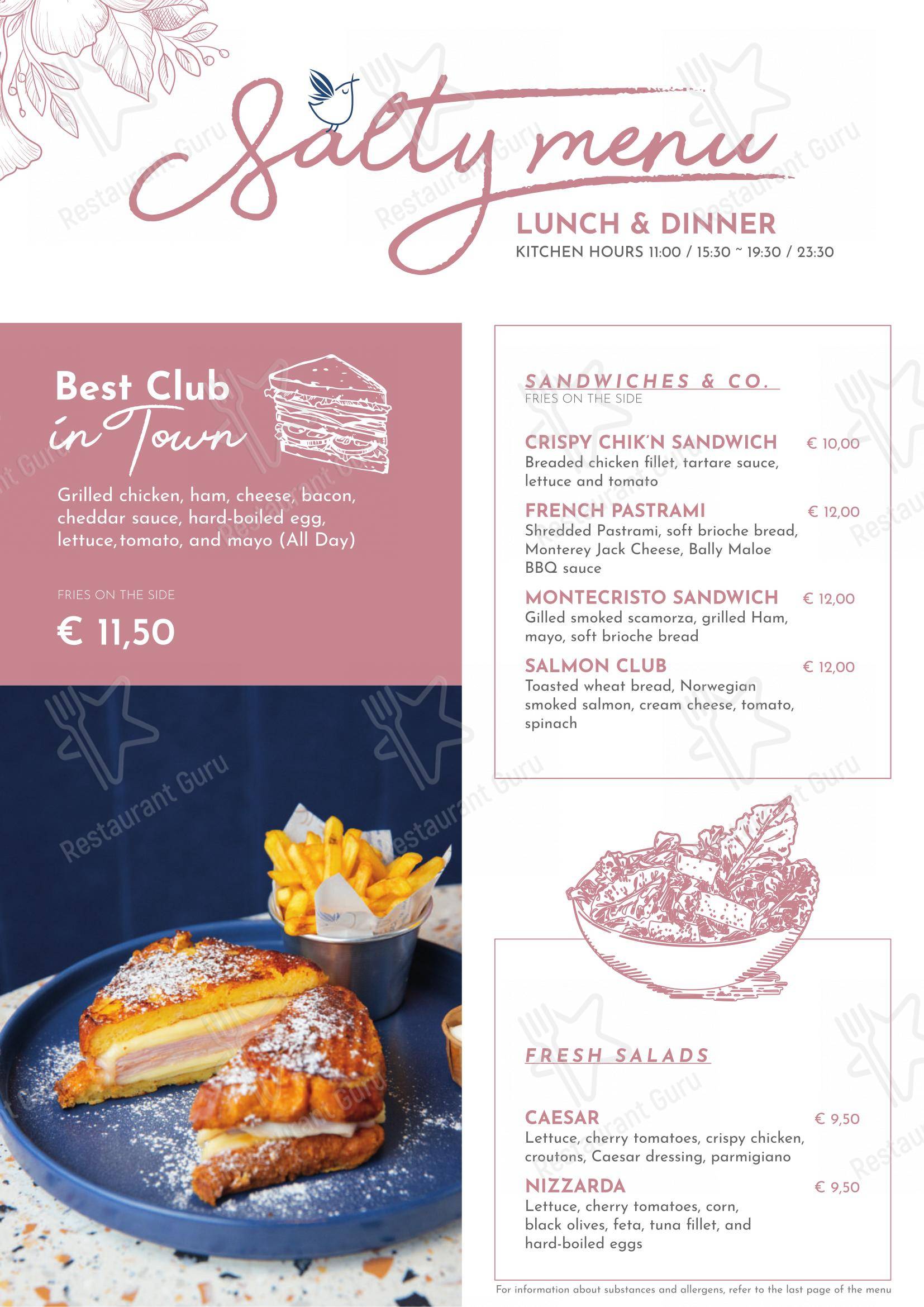 Menu bar per Birdy The Bakery - Portici in Portici