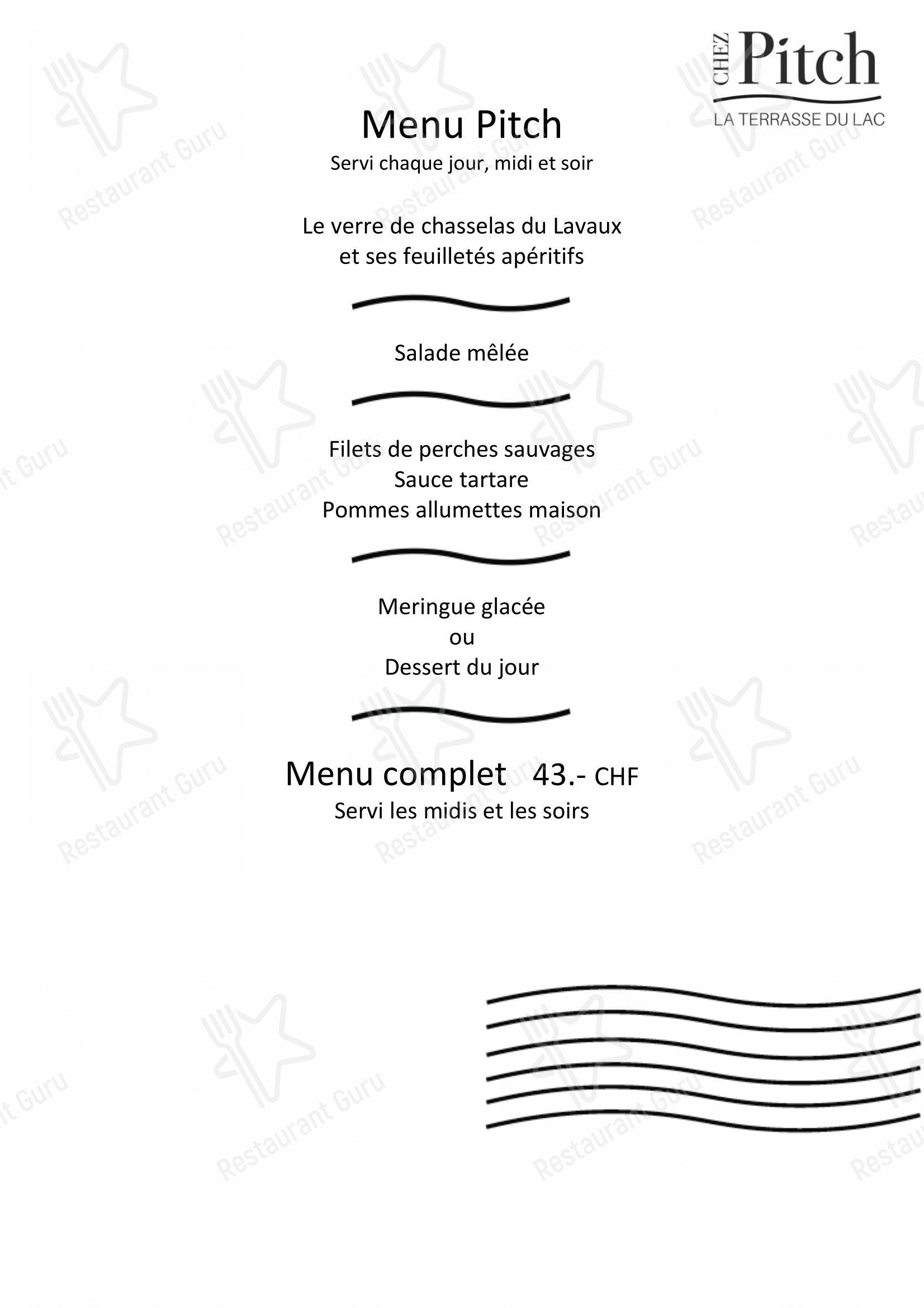 Menu di Chez Pitch - Детское
