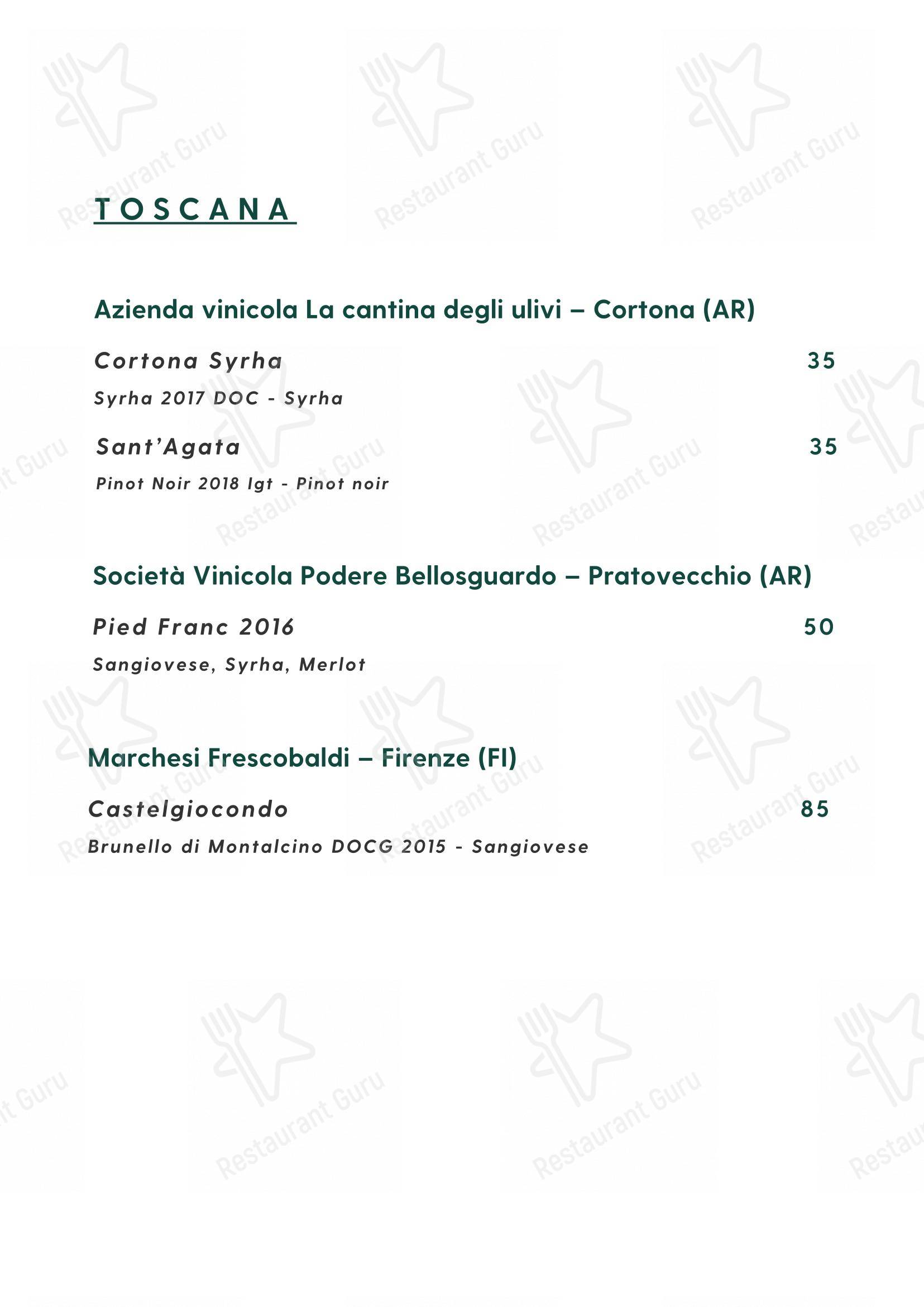 Основное меню per Cosmo Restaurant Pompei ristorante