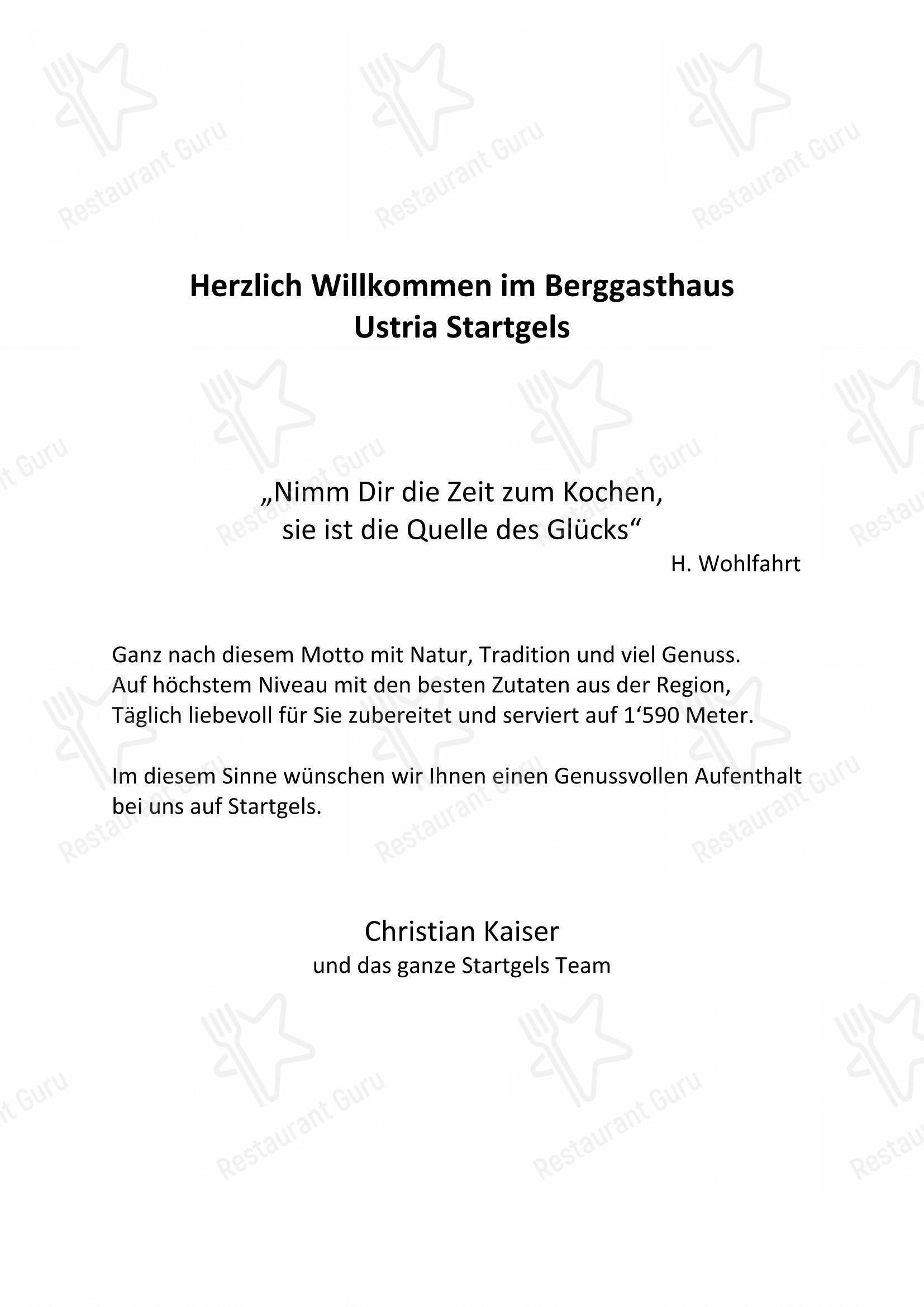 Menu di Grandis Ustria da Vin - Основное меню