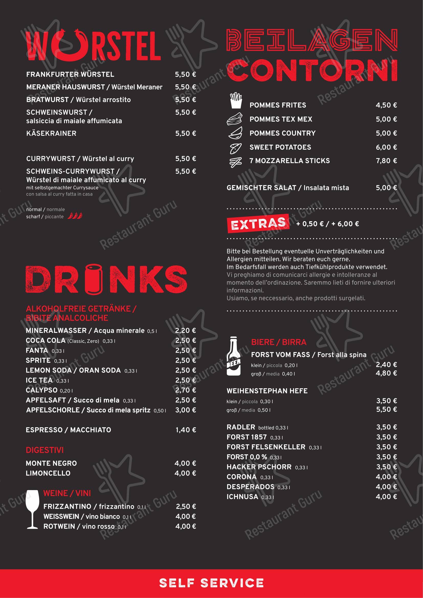 Menu per Happm Pappm Marlengo in Marlengo