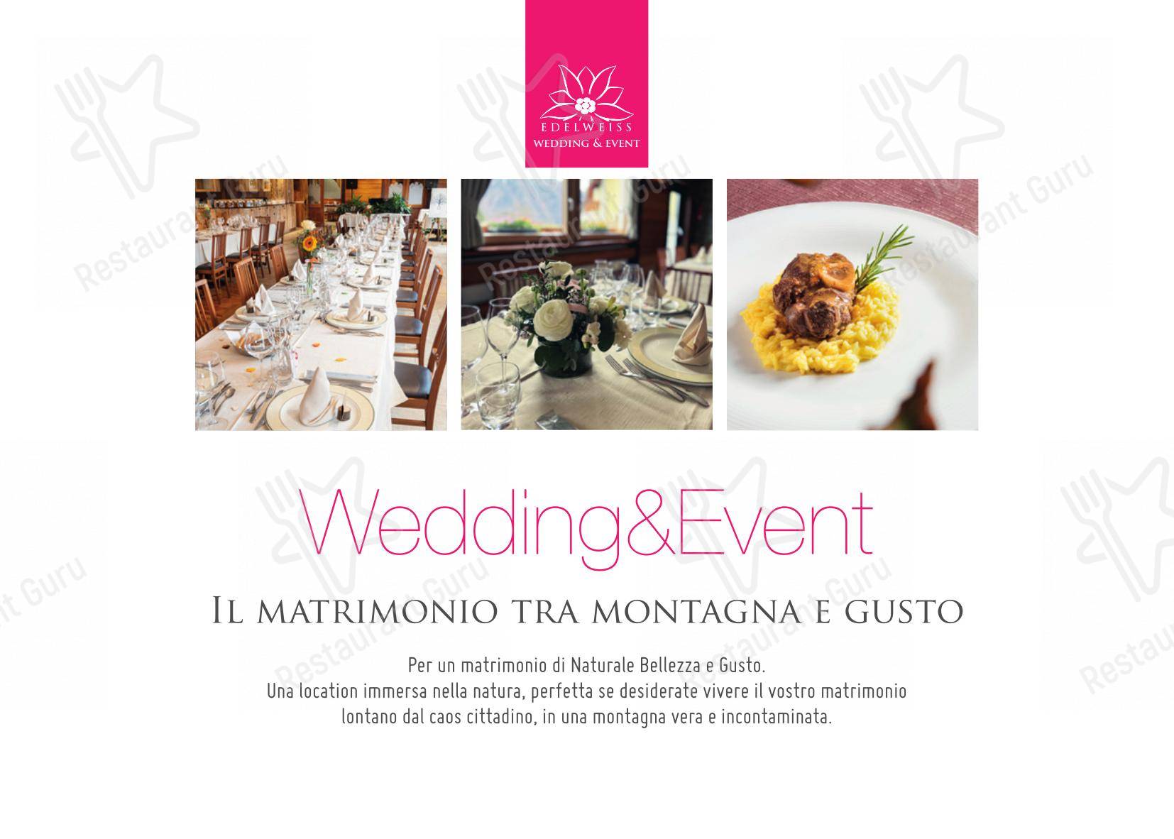 Menu di Albergo Ristorante Edelweiss - Larespa - 菜单