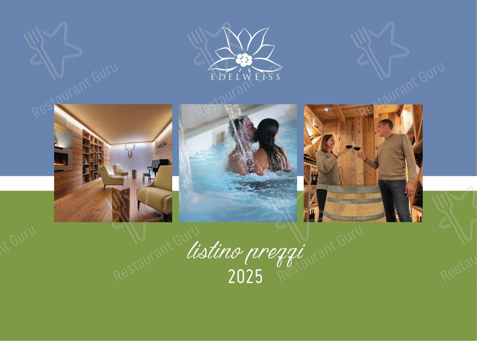 Menu bar per Albergo Ristorante Edelweiss - Larespa ristorante