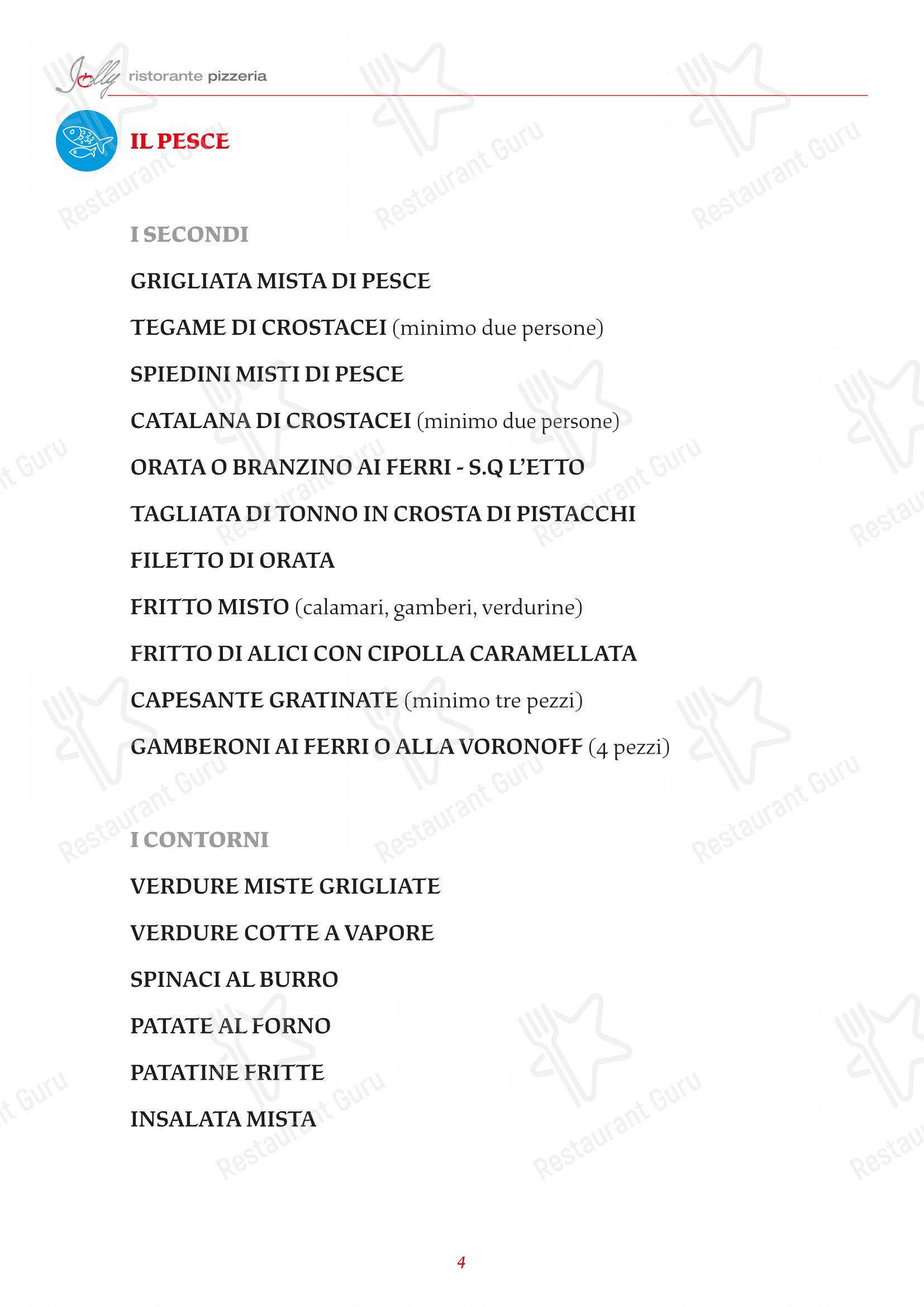 Menu per Jolly in Modena