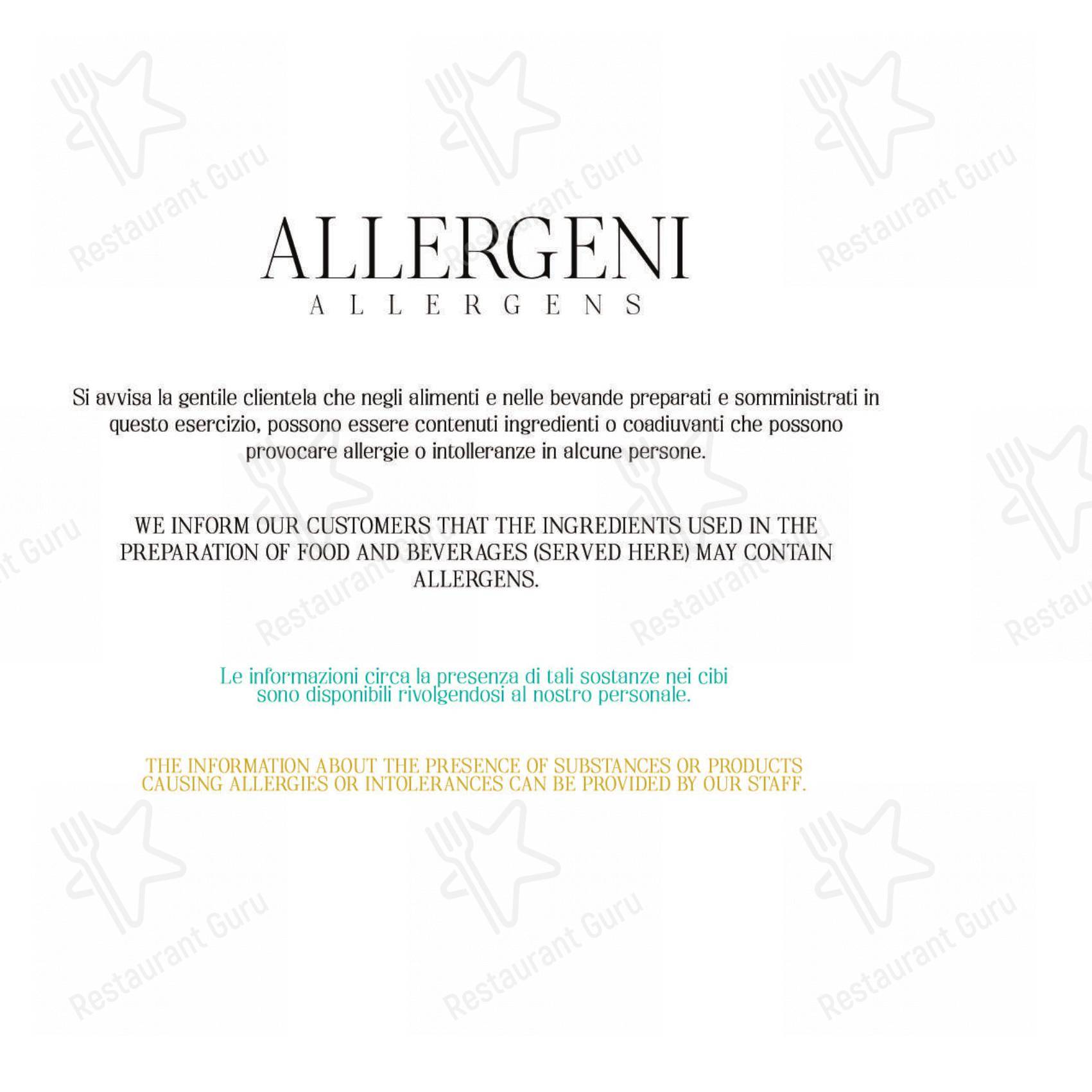 Menu di La Francescana - Menu