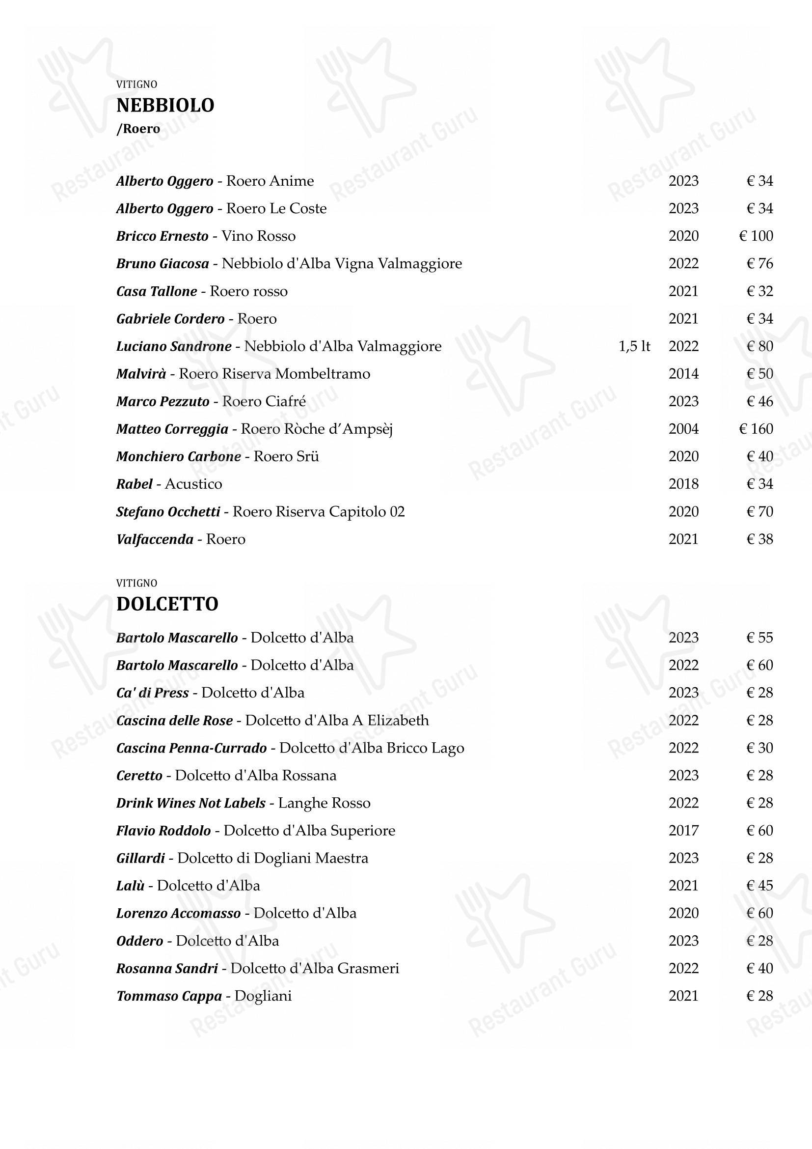 Menu di La Piola - 菜单