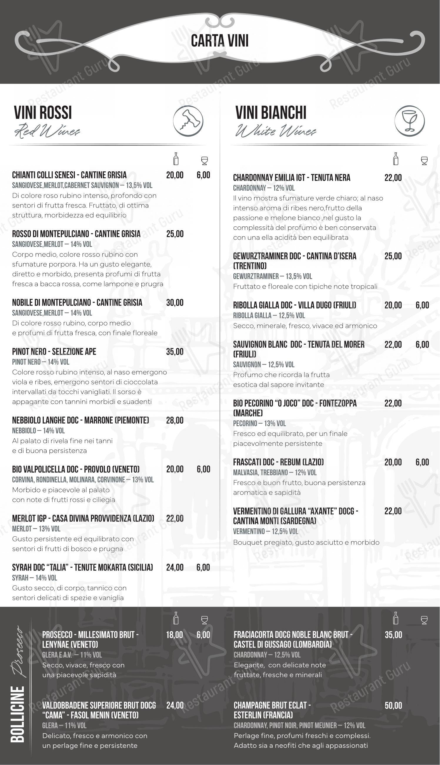 Menu per Le Foodie Café Bistrot caffè bar
