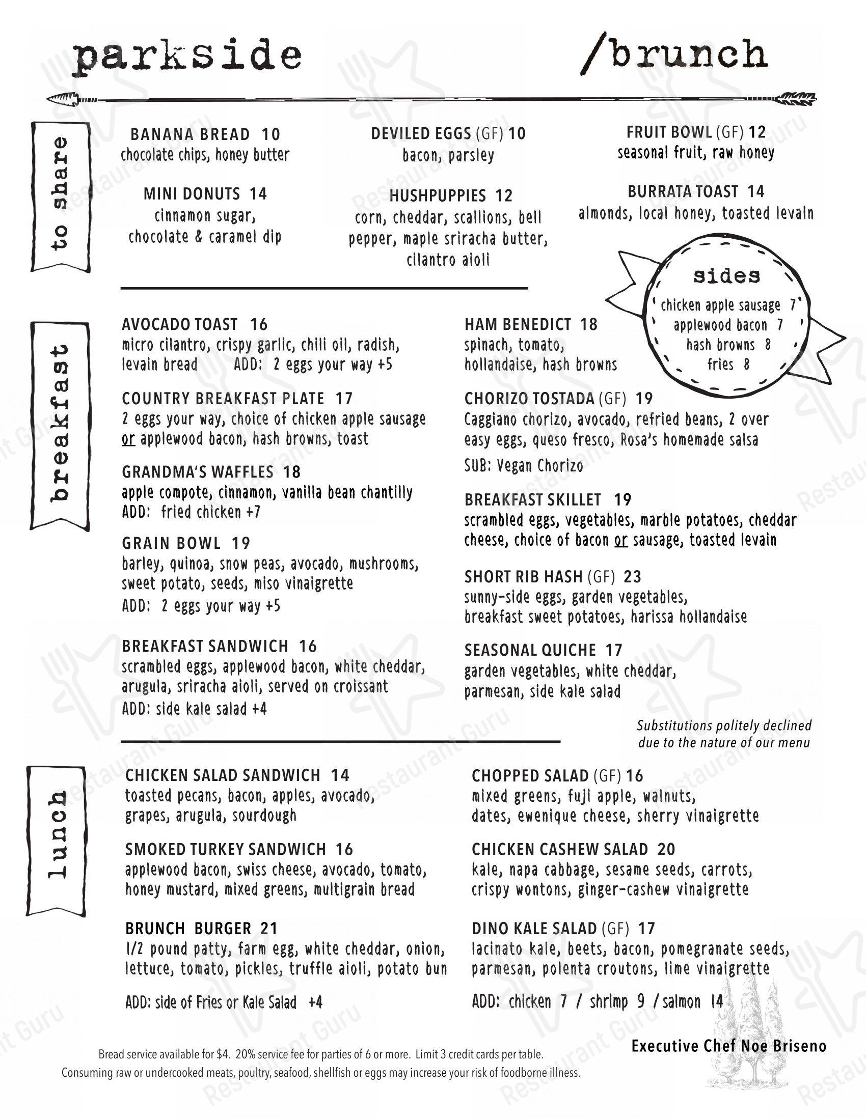 Menu At Los Gatos Parkside Pub Bar Los Gatos Menu at los gatos parkside pub bar los gatos