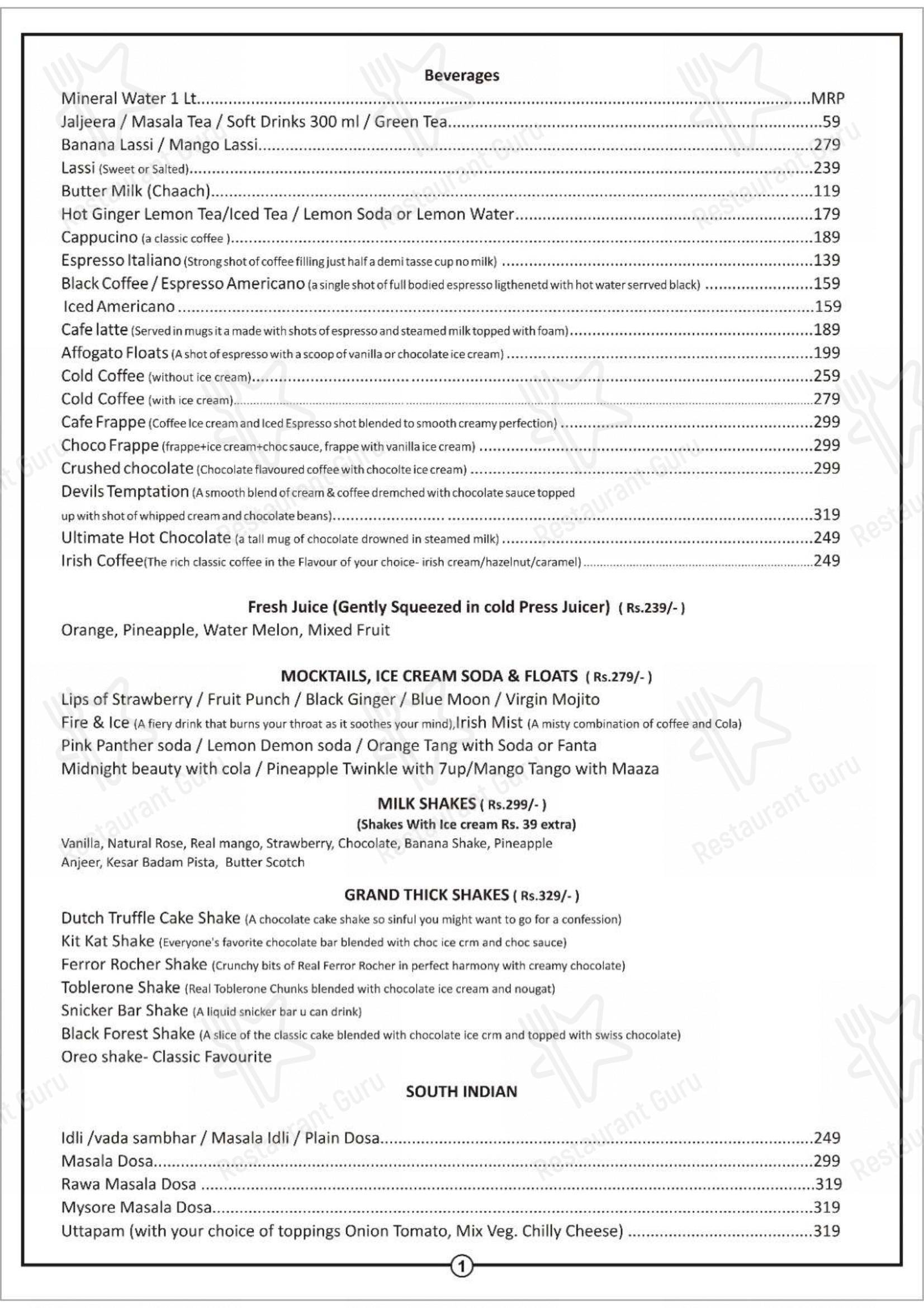 Mango Masala Restaurant in Ajmer - Menu
