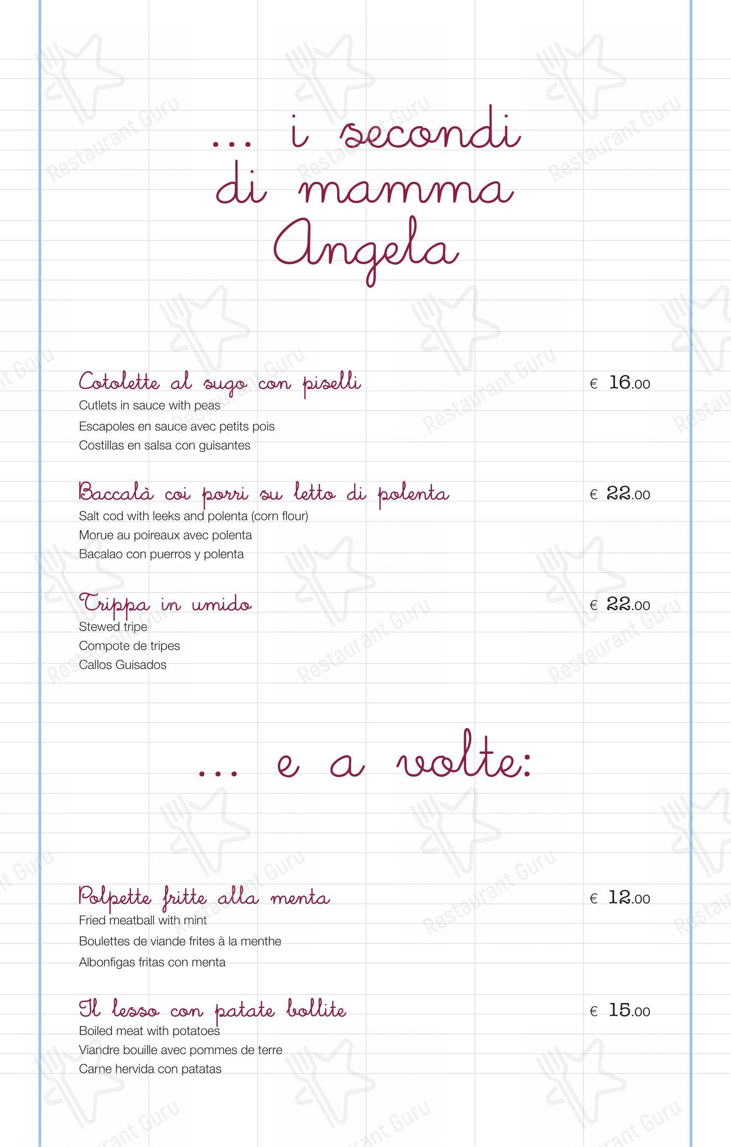 Menu di Marianaza - Menu