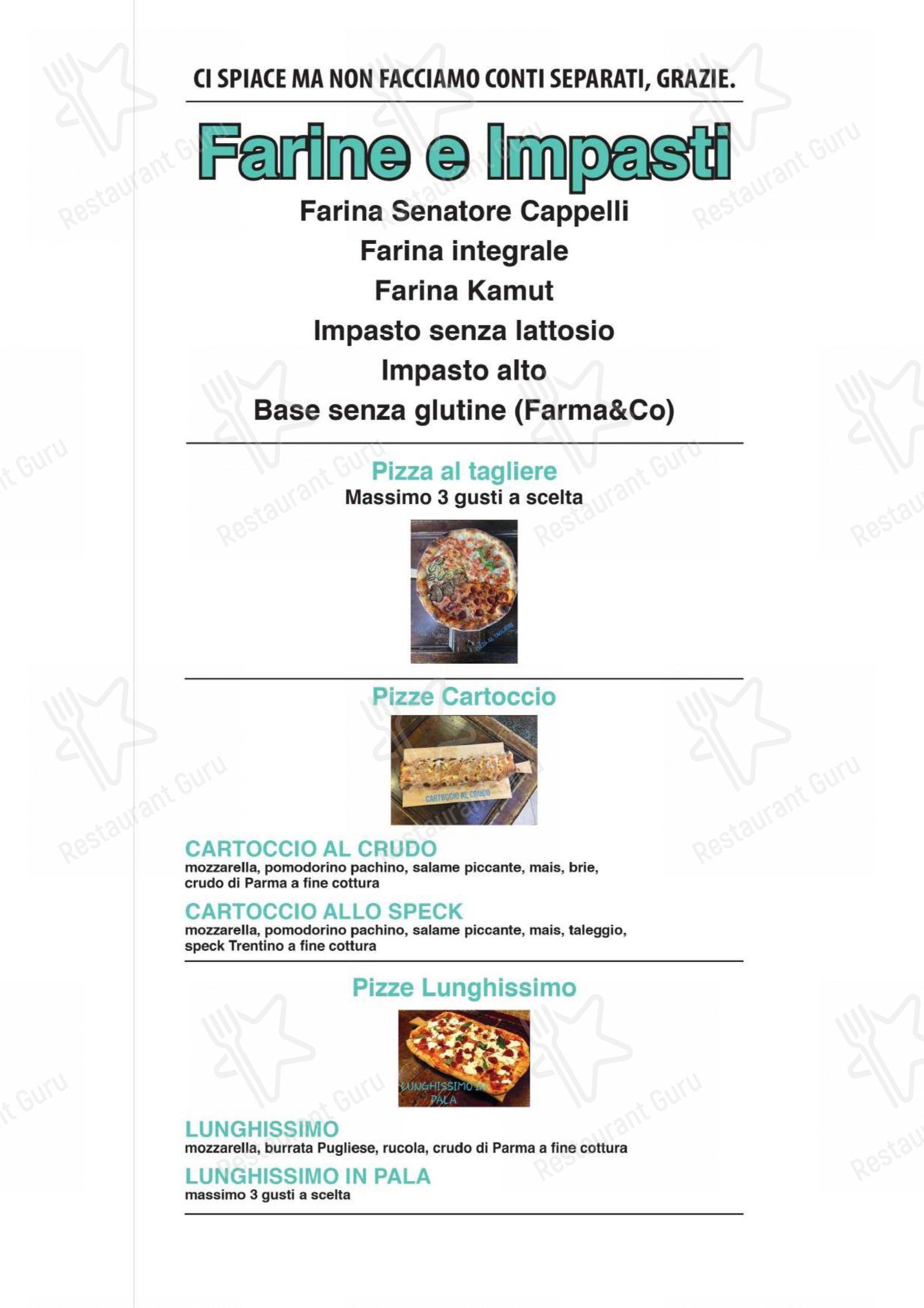 Menu di Mozart Pizzeria con Cucina - Menu bar