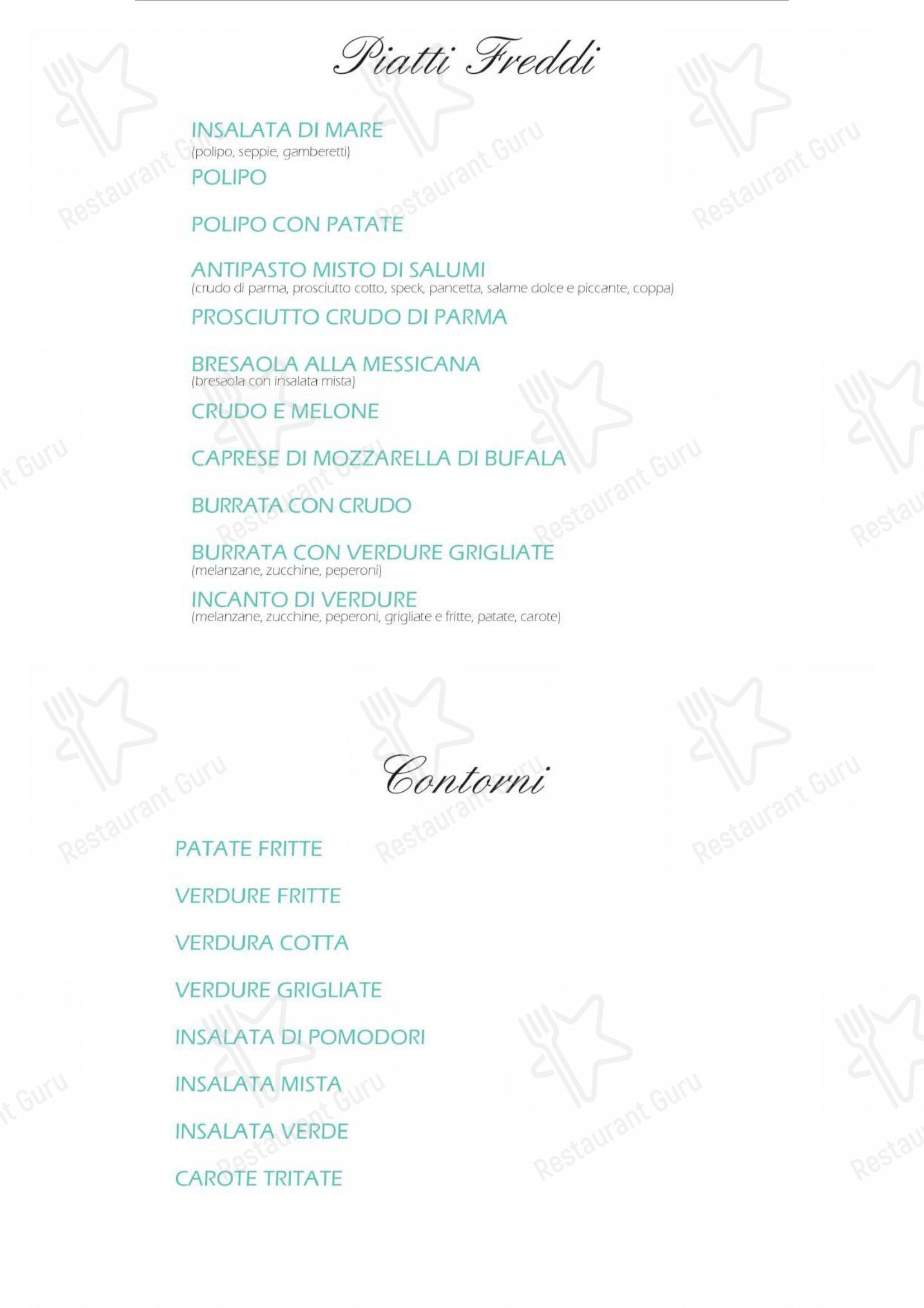 Menu per Mozart Pizzeria con Cucina in Rezzato