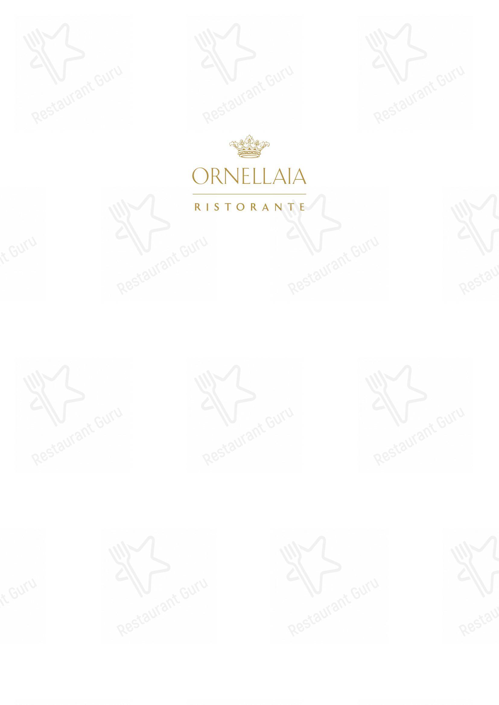 菜单 per Ornellaia in Zurigo