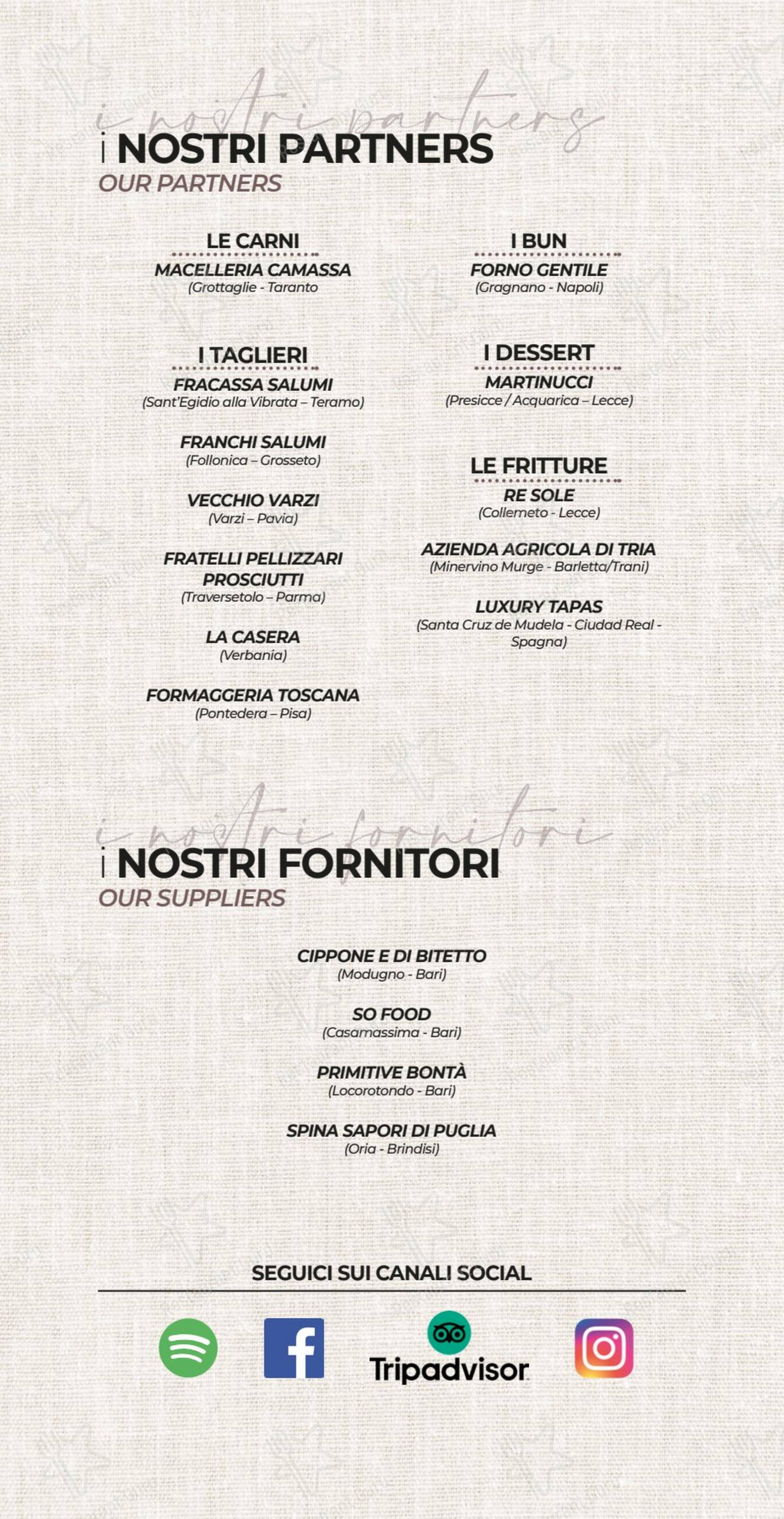 Menu per Orwell Meat House ristorante con griglia