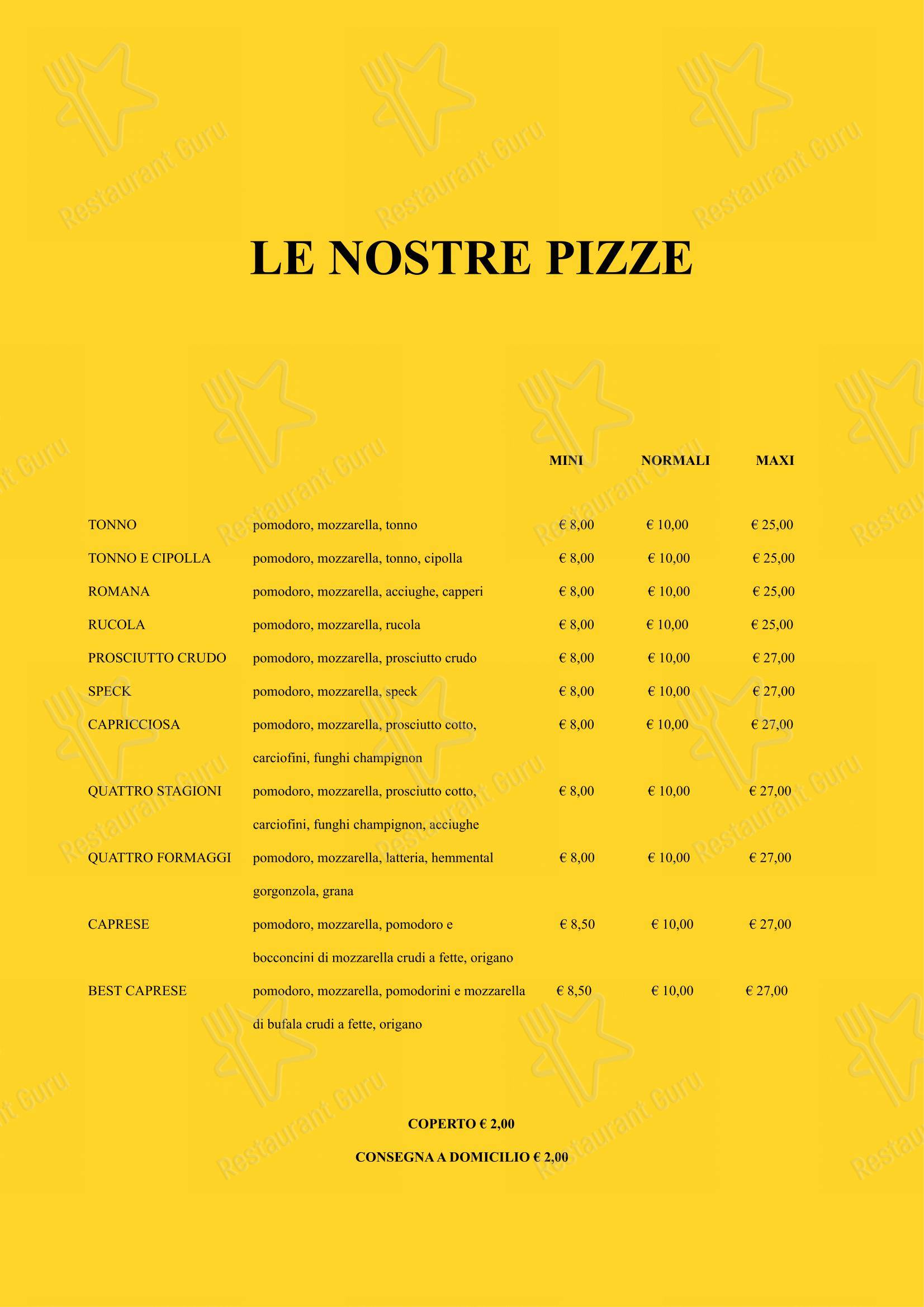 Menu di Pizza Connection Gorizia - Menu