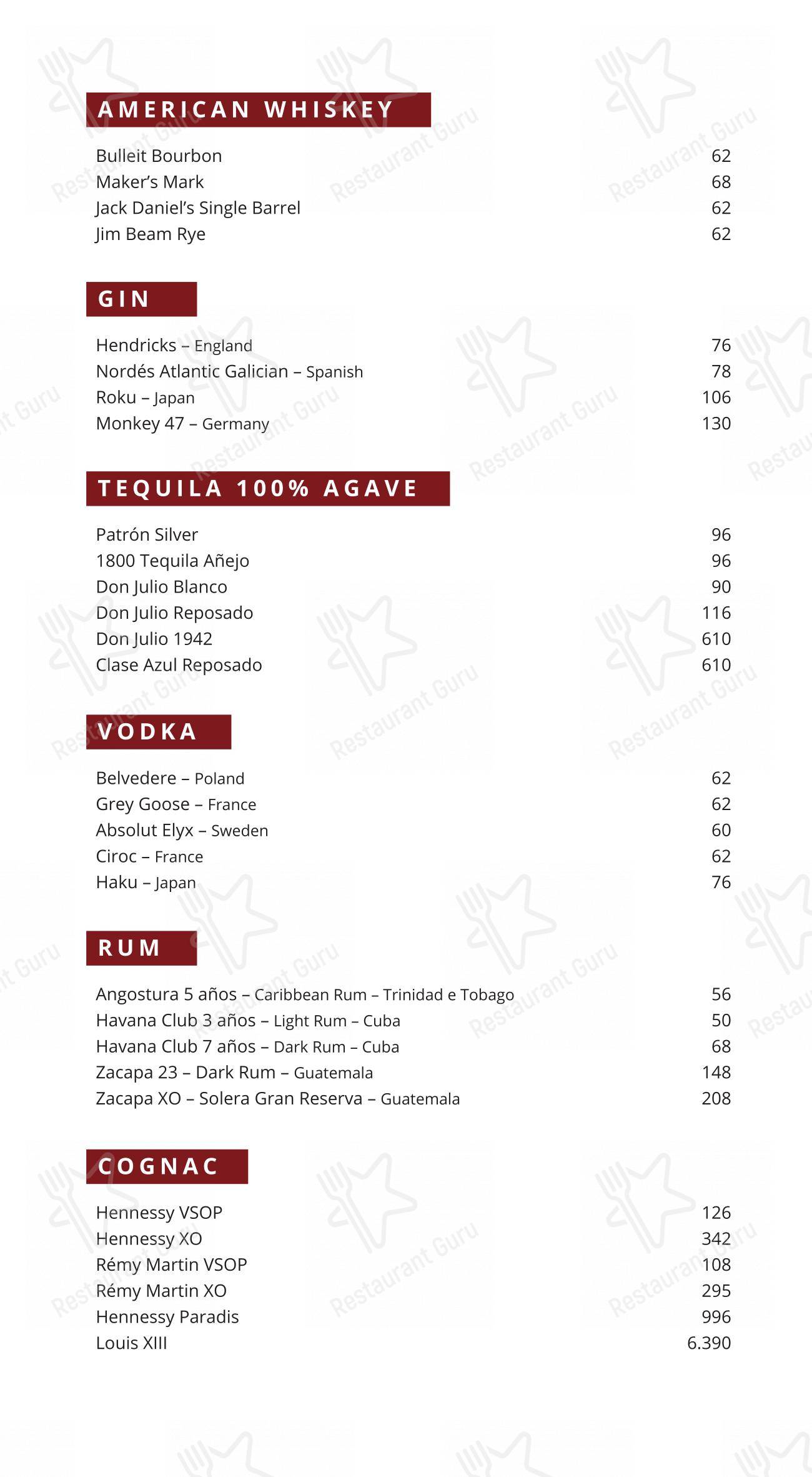 Ночное меню para Restaurante Mee - (Copacabana Palace) restaurante
