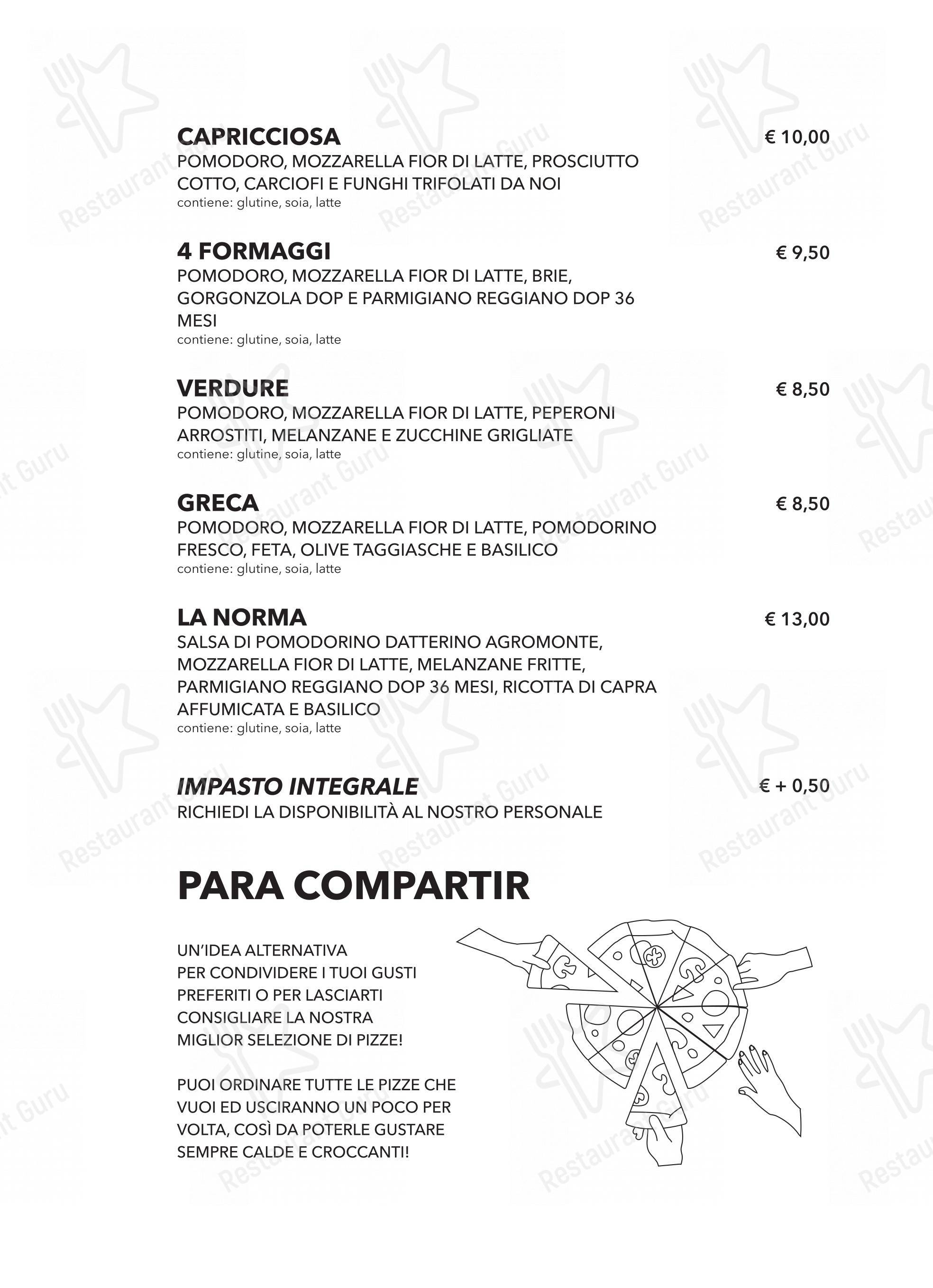 Menu per Rico'S 3 - La Forneria in Pieve di Soligo