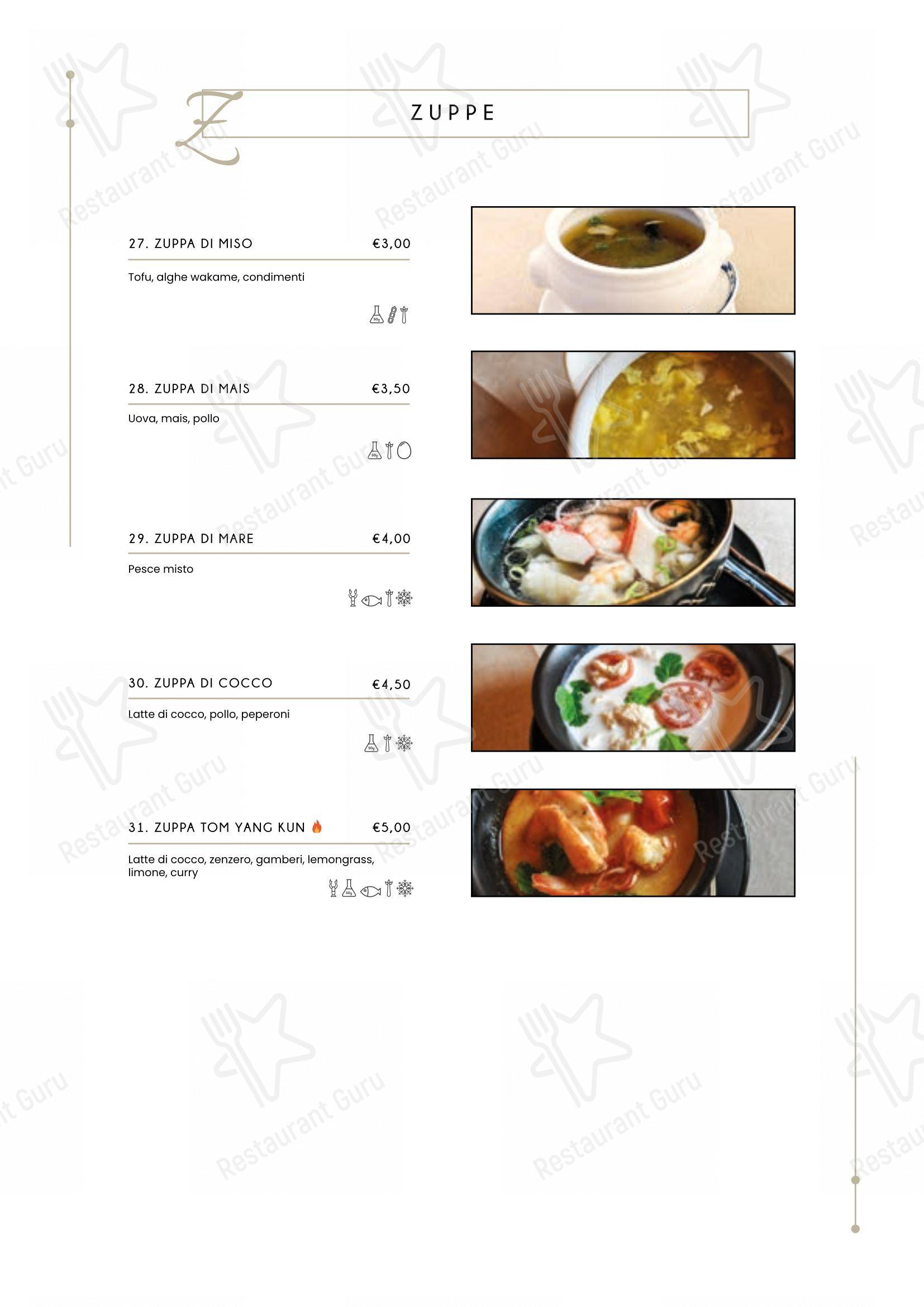 Menu per Ristorante Miyako ristorante