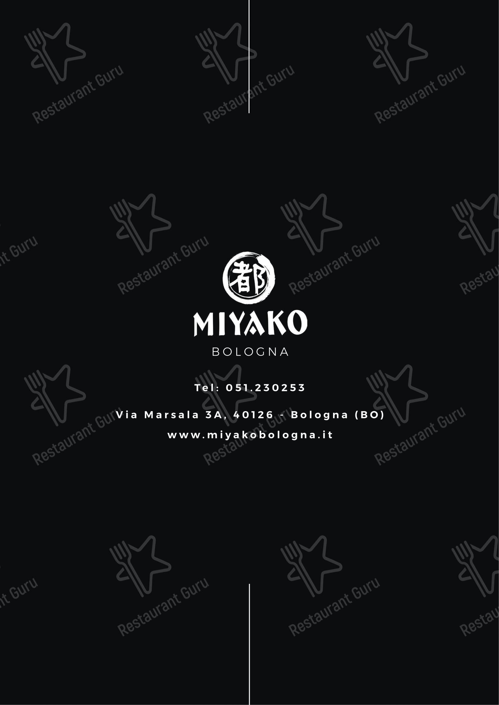 Menu per Ristorante Miyako in Bologna