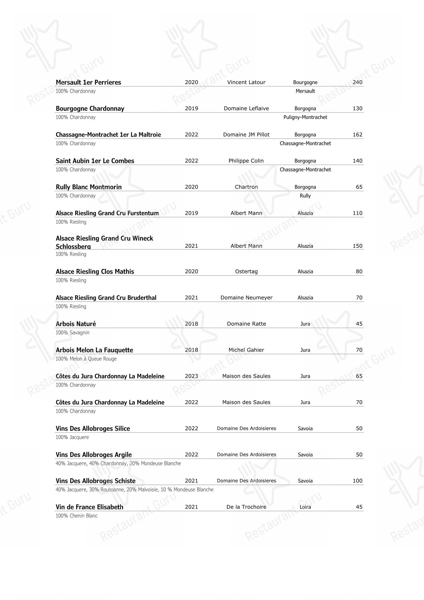 Wine Menu per Ristorante Opera ristorante