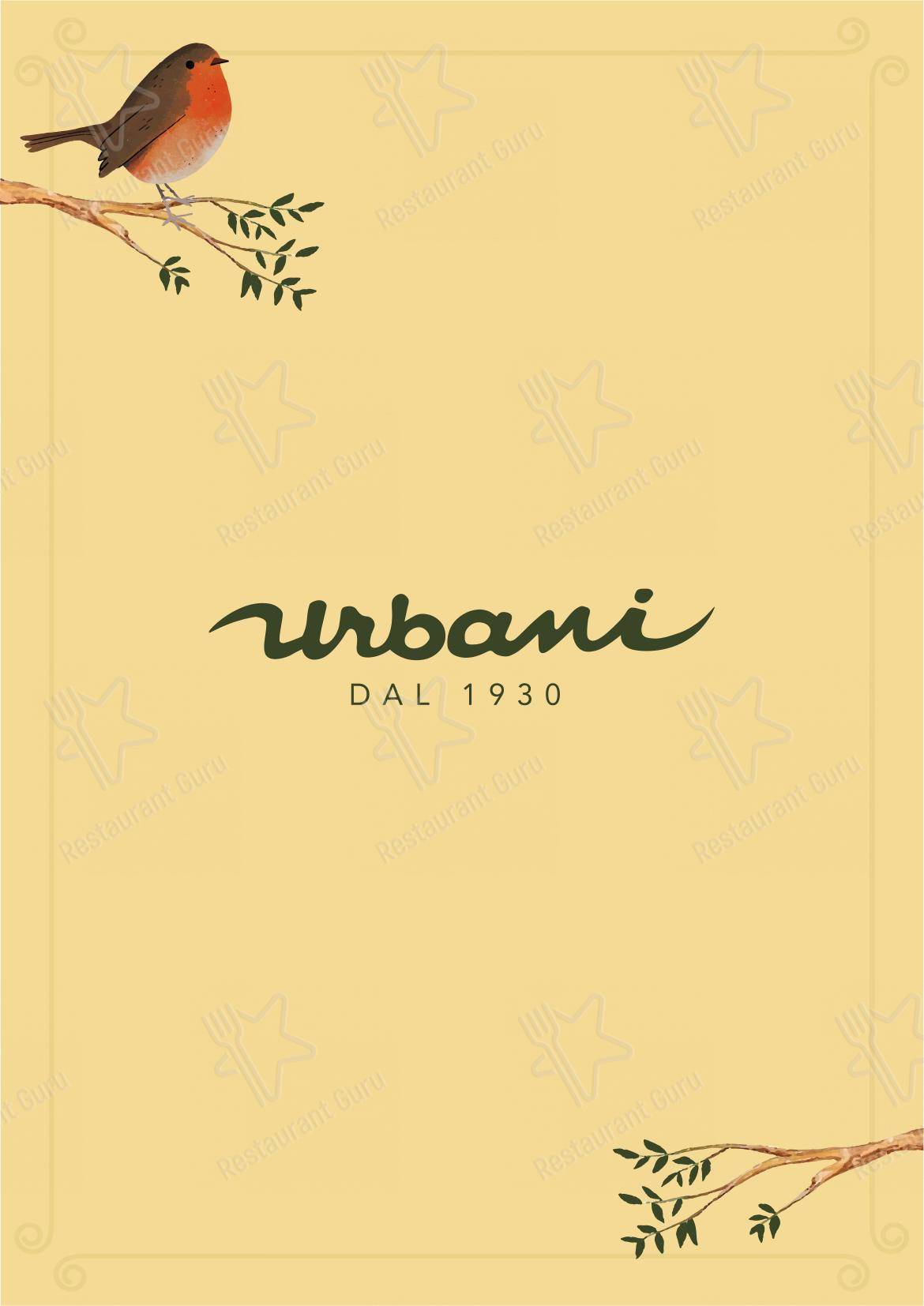 菜单 per Urbani in Torino