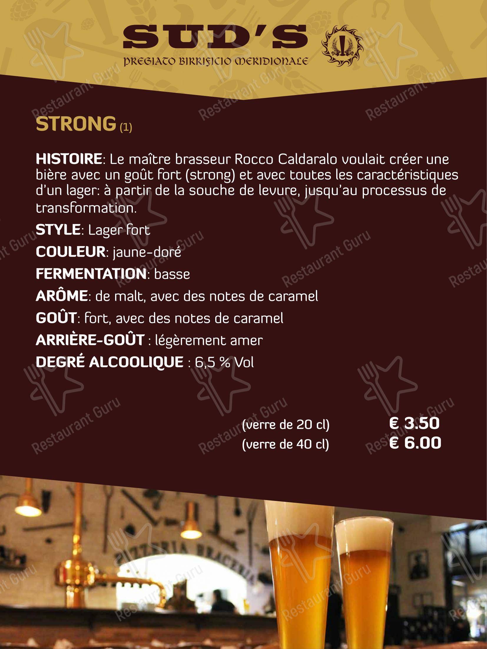 Коктейльная карта per Sud's ristorante