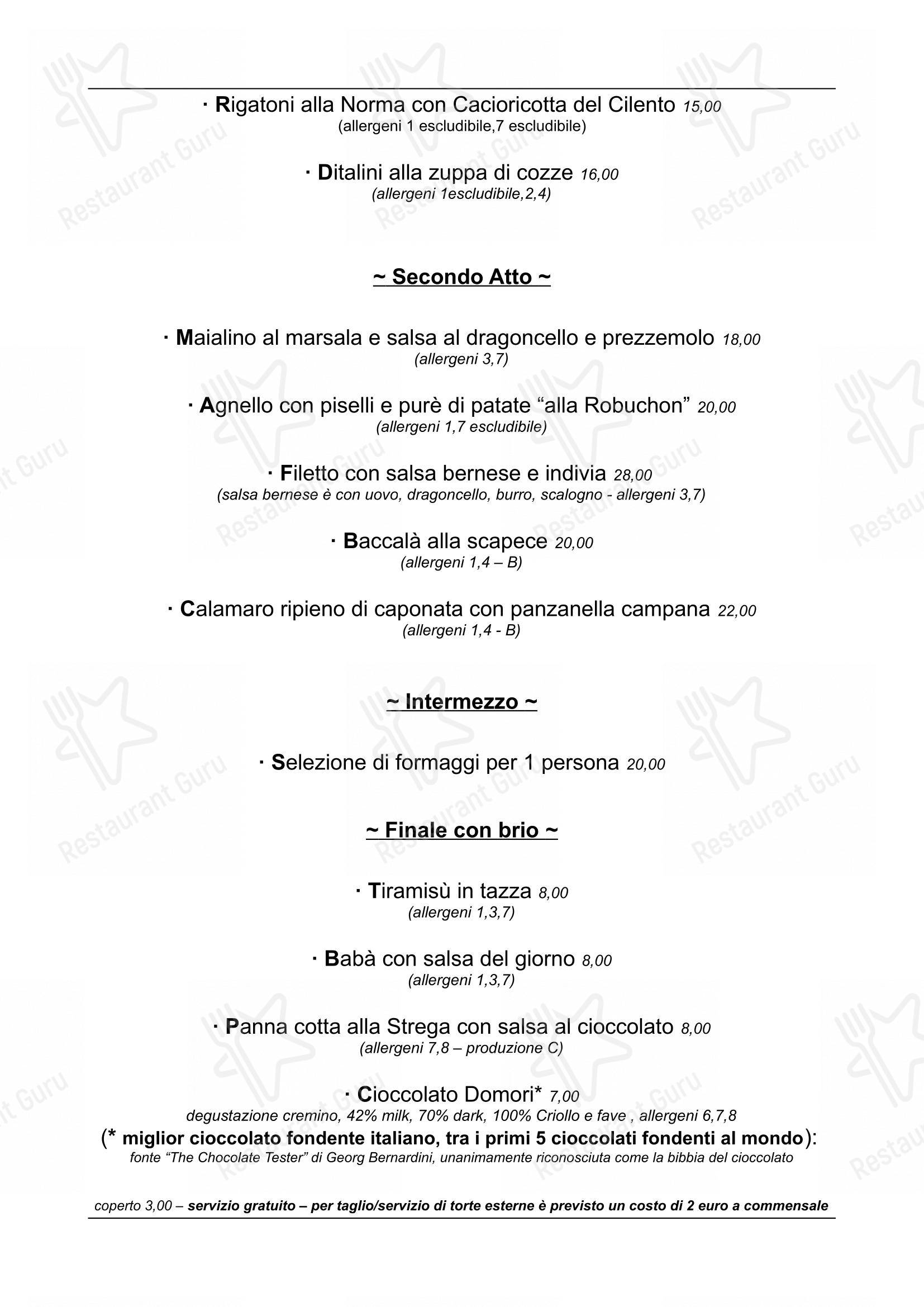 Menu per Sartù Ristorante in Napoli