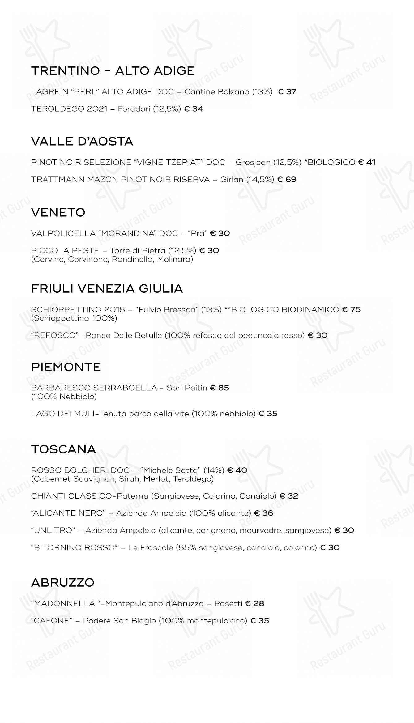 SEU Pizza in Roma - Menu bar